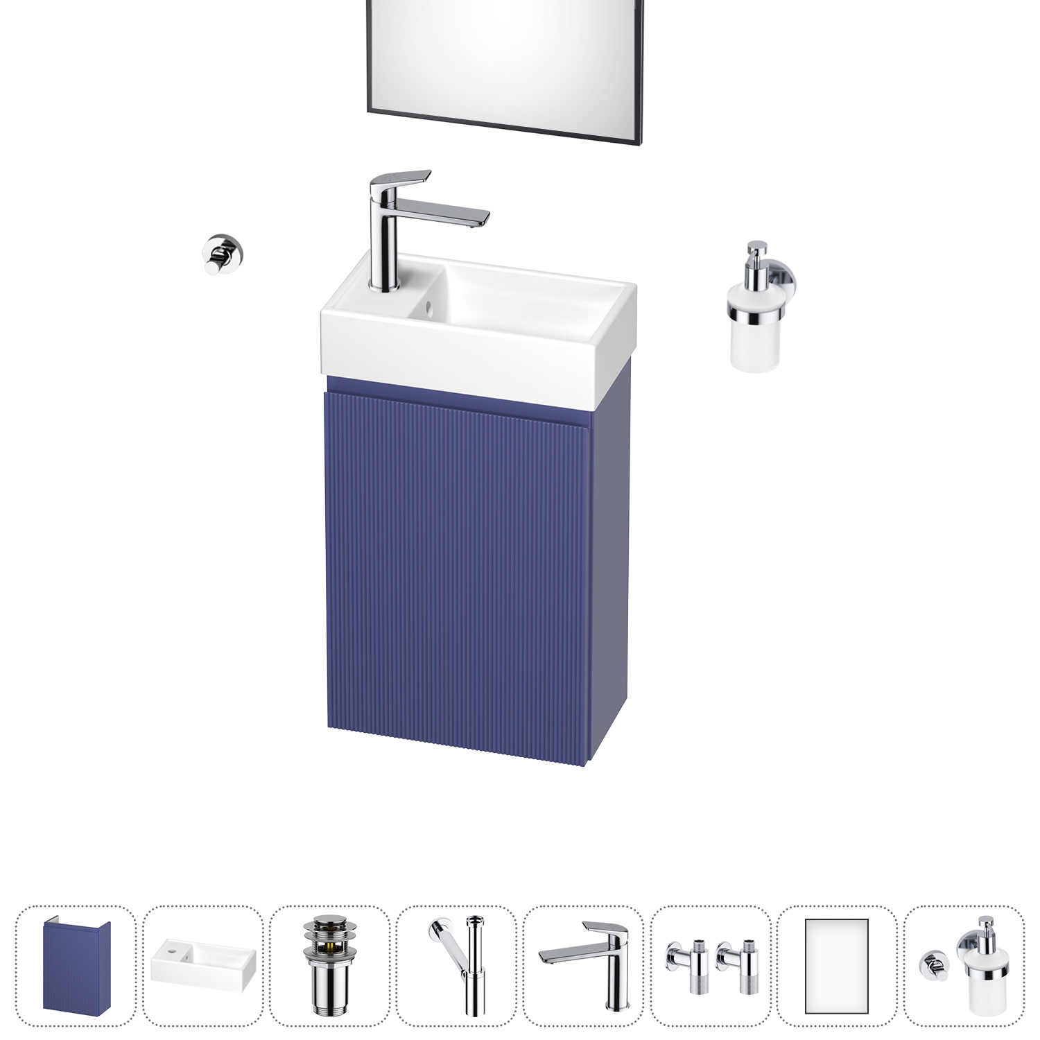 Изображение товара Тумба с раковиной подвесная Wellsee WC Area 20216954R для ванной