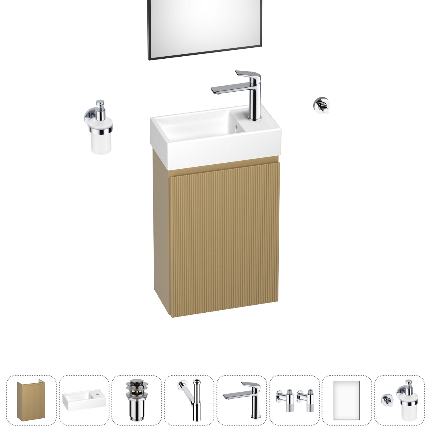 Изображение товара Тумба с раковиной подвесная Wellsee WC Area 20216943R для ванной