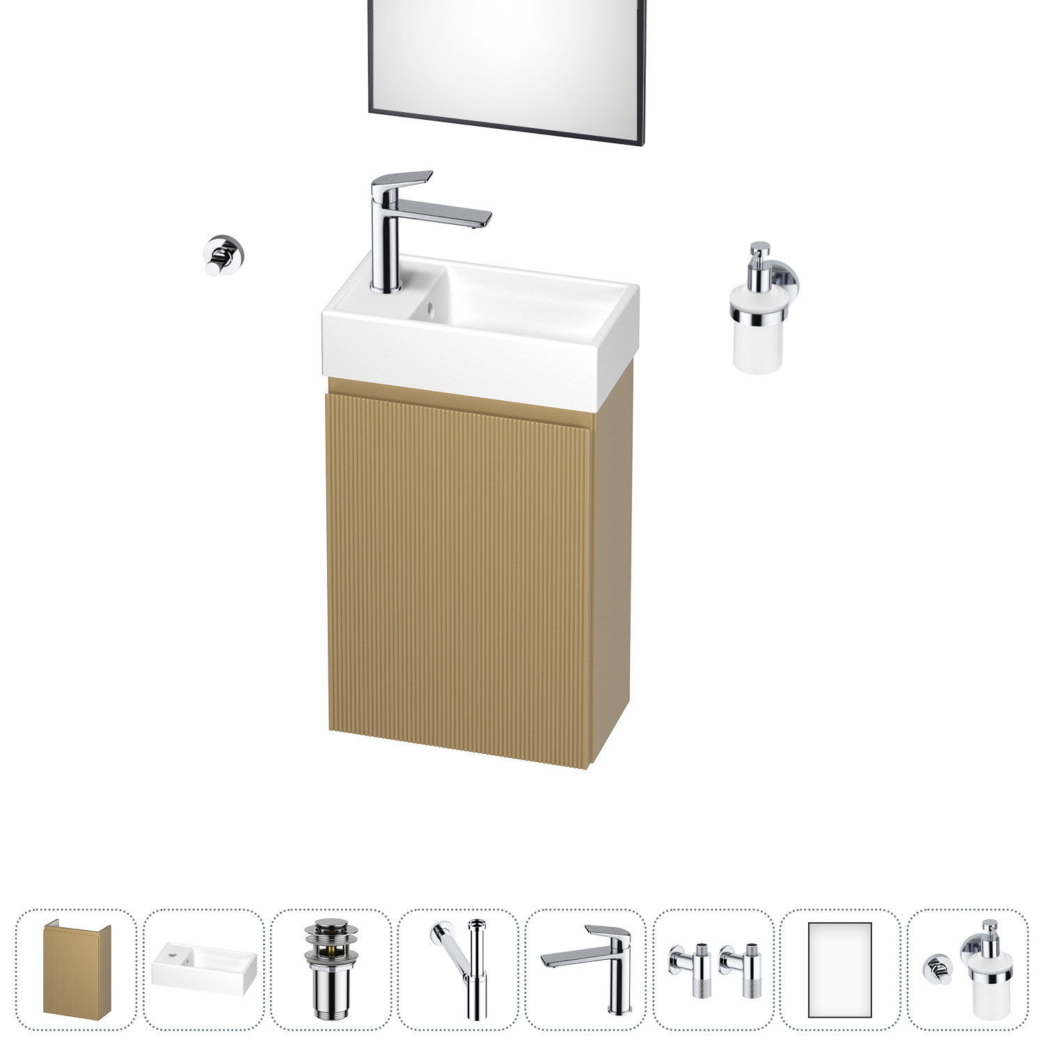 Изображение товара Тумба с раковиной Wellsee WC Area 20216953R для ванной комнаты