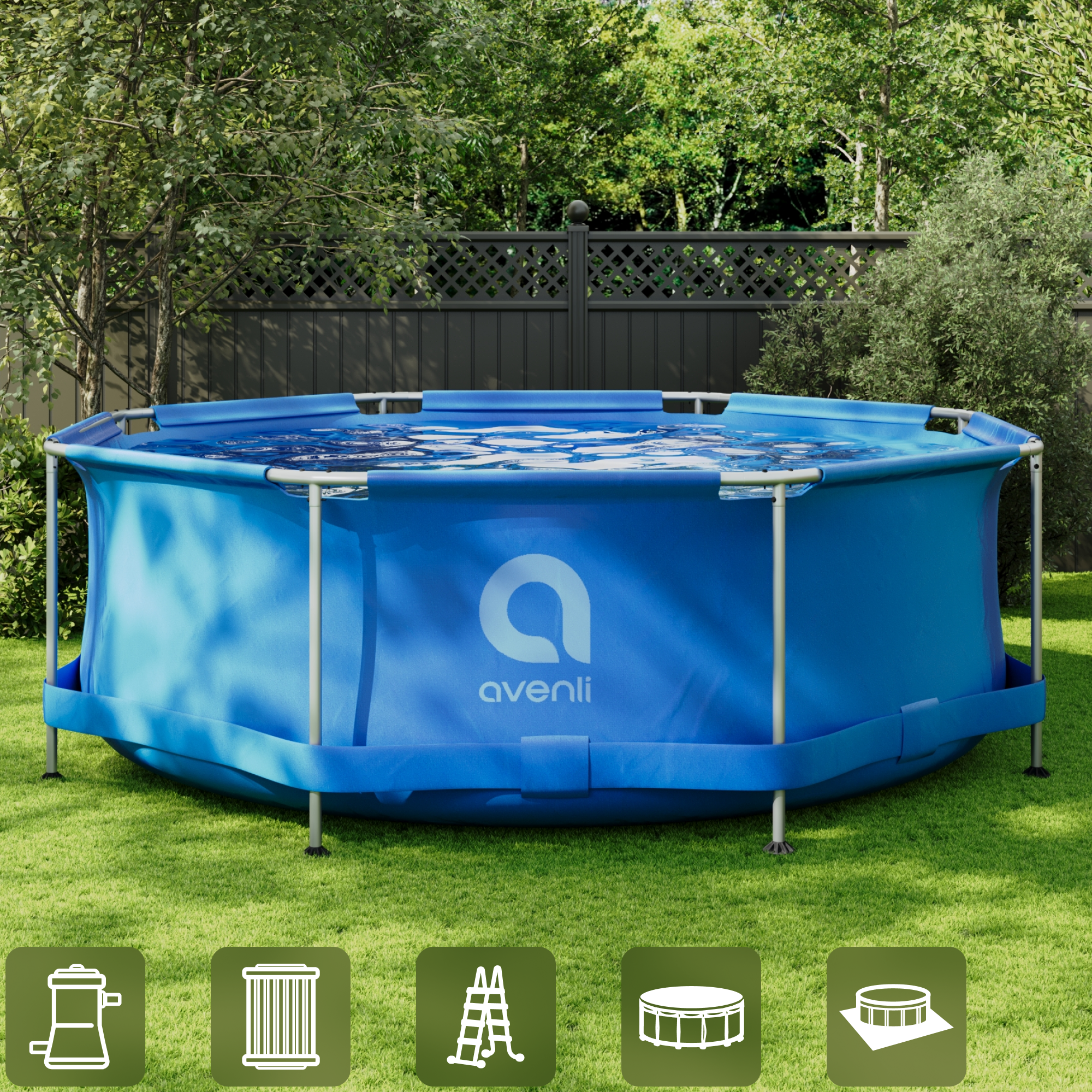Каркасный бассейн Avenli 366x122 см 10125 л