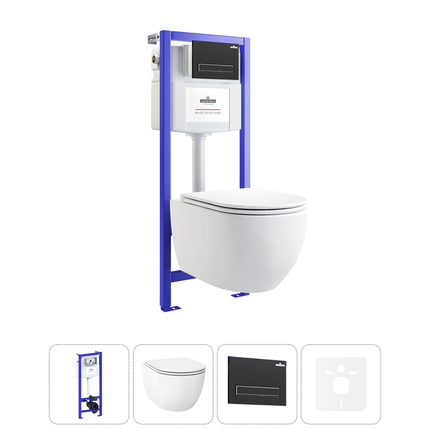 Изображение товара Комплект инсталляция с унитазом LAVINIA BOHO 20219103R белый