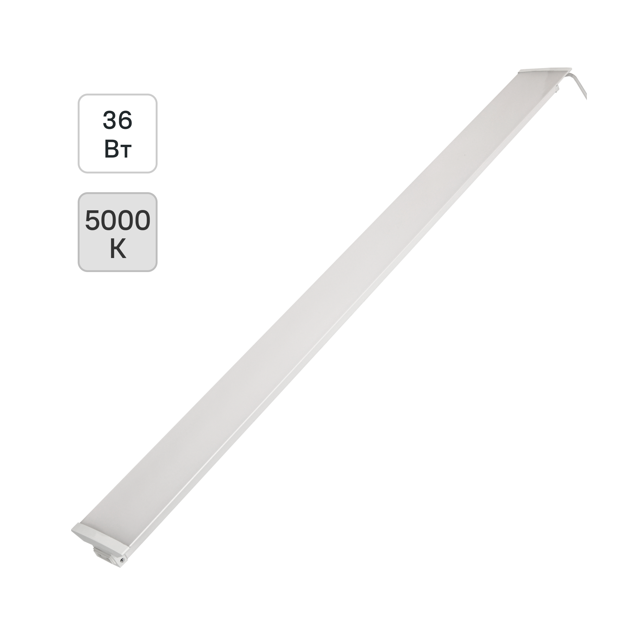 Изображение товара Линейный светодиодный светильник IEK 1201 1220 мм 36 Вт нейтральный белый свет