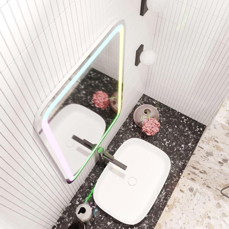 Изображение товара Зеркало в ванную комнату с подсветкой Mixline Мальта RGB 55x80 Сенсорное