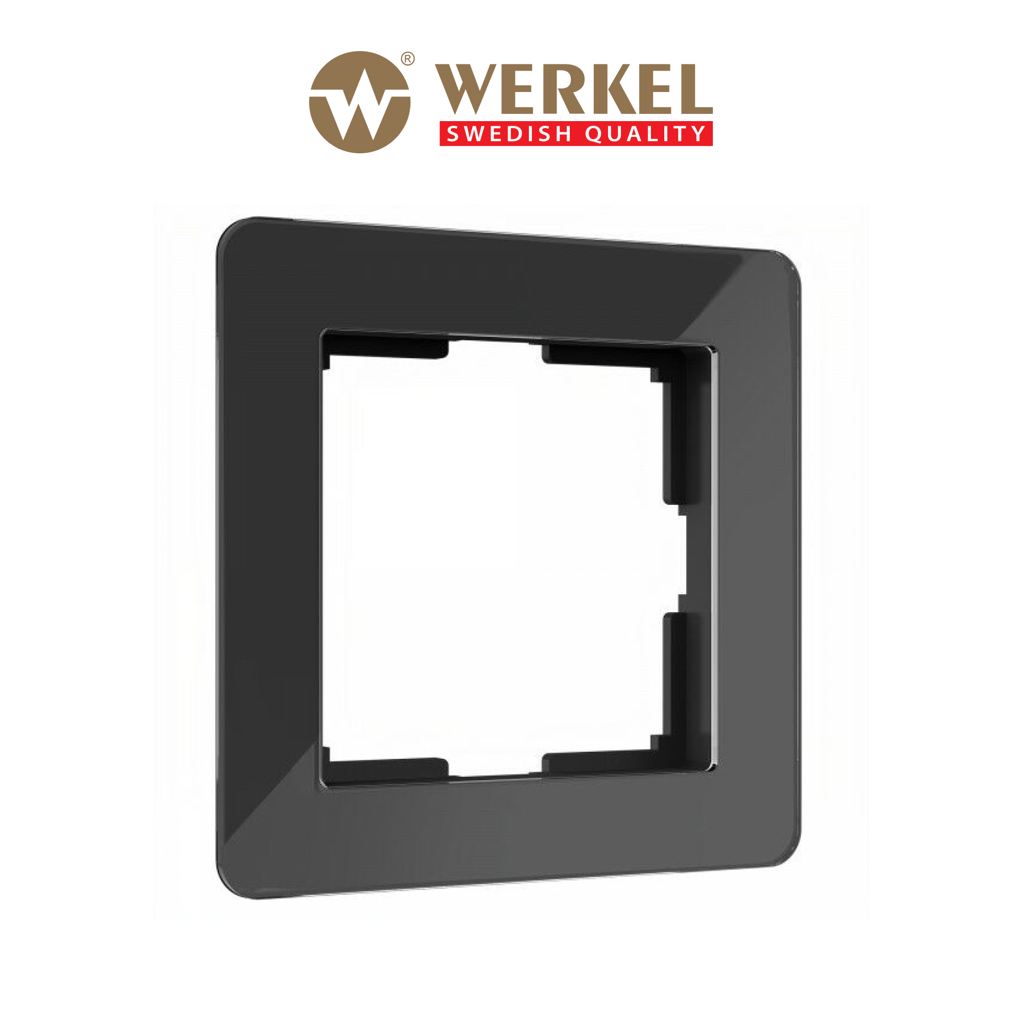 Изображение товара Рамка для розеток и выключателей Werkel Acrylic 1 пост черный