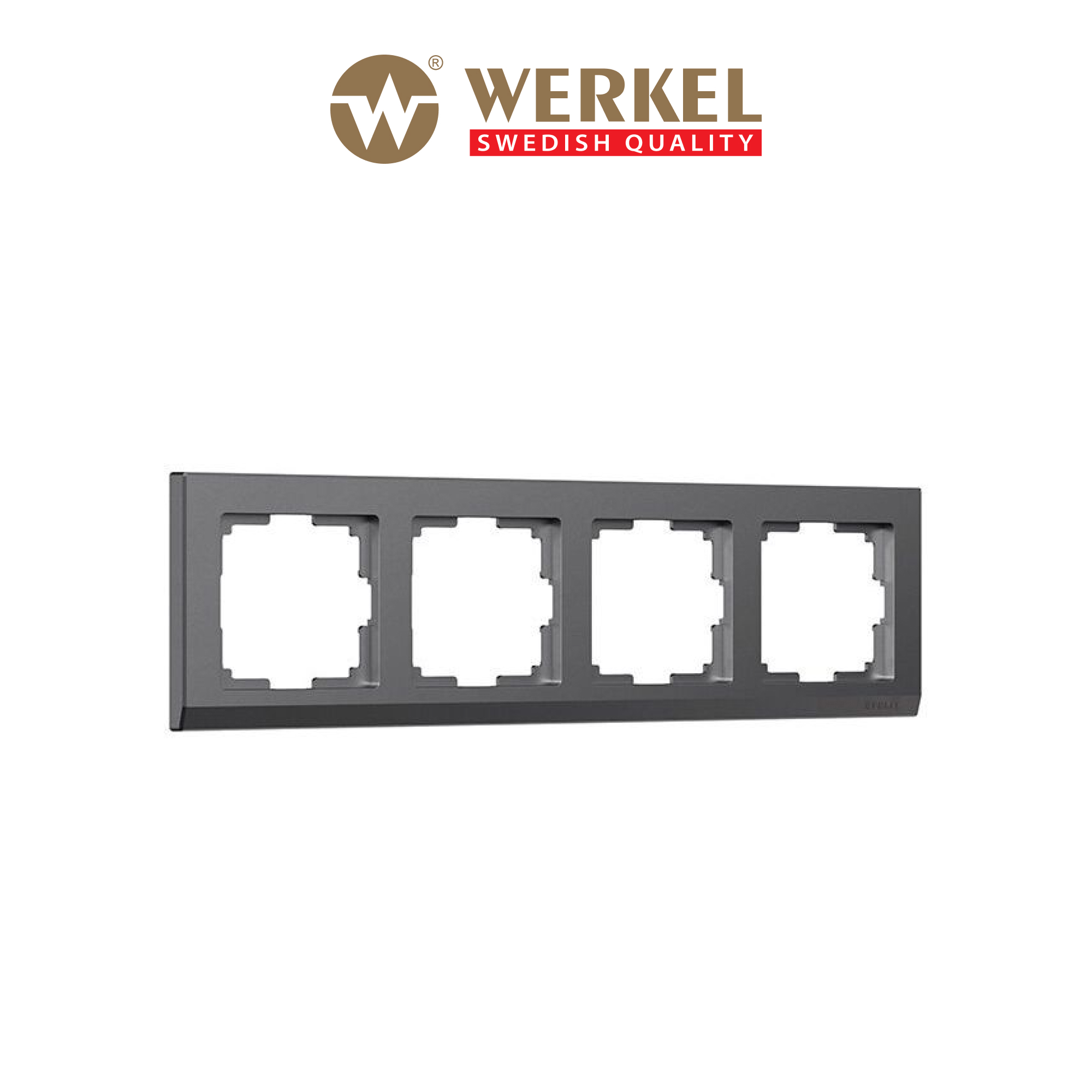 Изображение товара Рамка для розеток и выключателей Werkel Stark 4 поста графит матовая