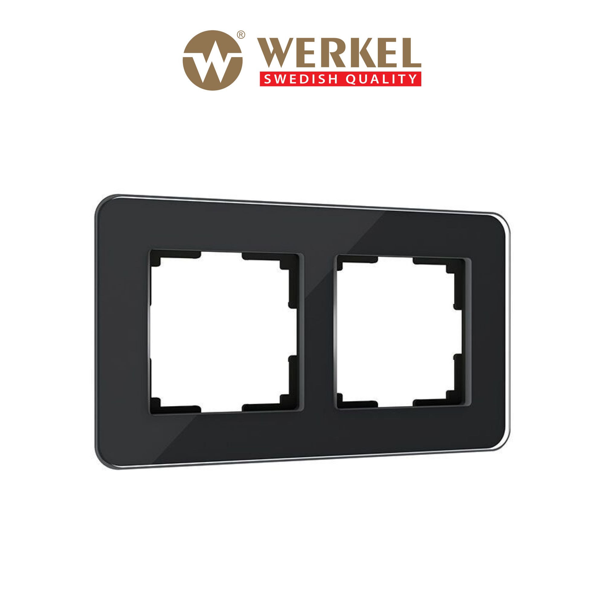 Изображение товара Рамка для розеток и выключателей Werkel 2 поста цвет черный Изображение товара Рамка для розеток и выключателей Werkel 2 поста цвет черный
