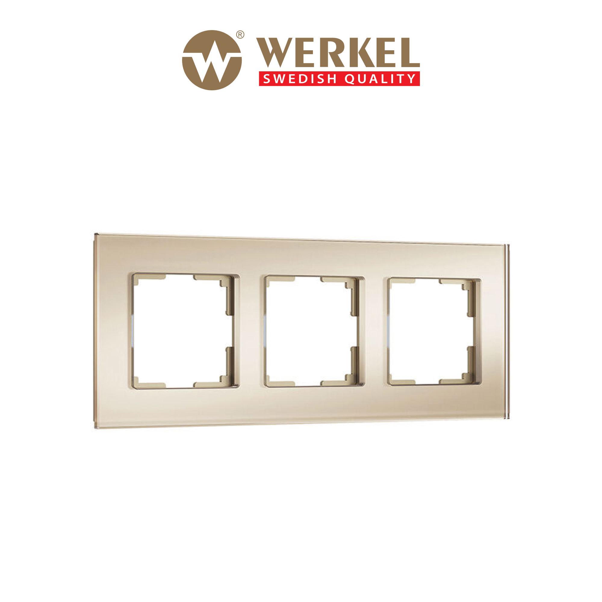 Изображение товара Рамка для розеток и выключателей Werkel Senso W0033111 3 поста шампань