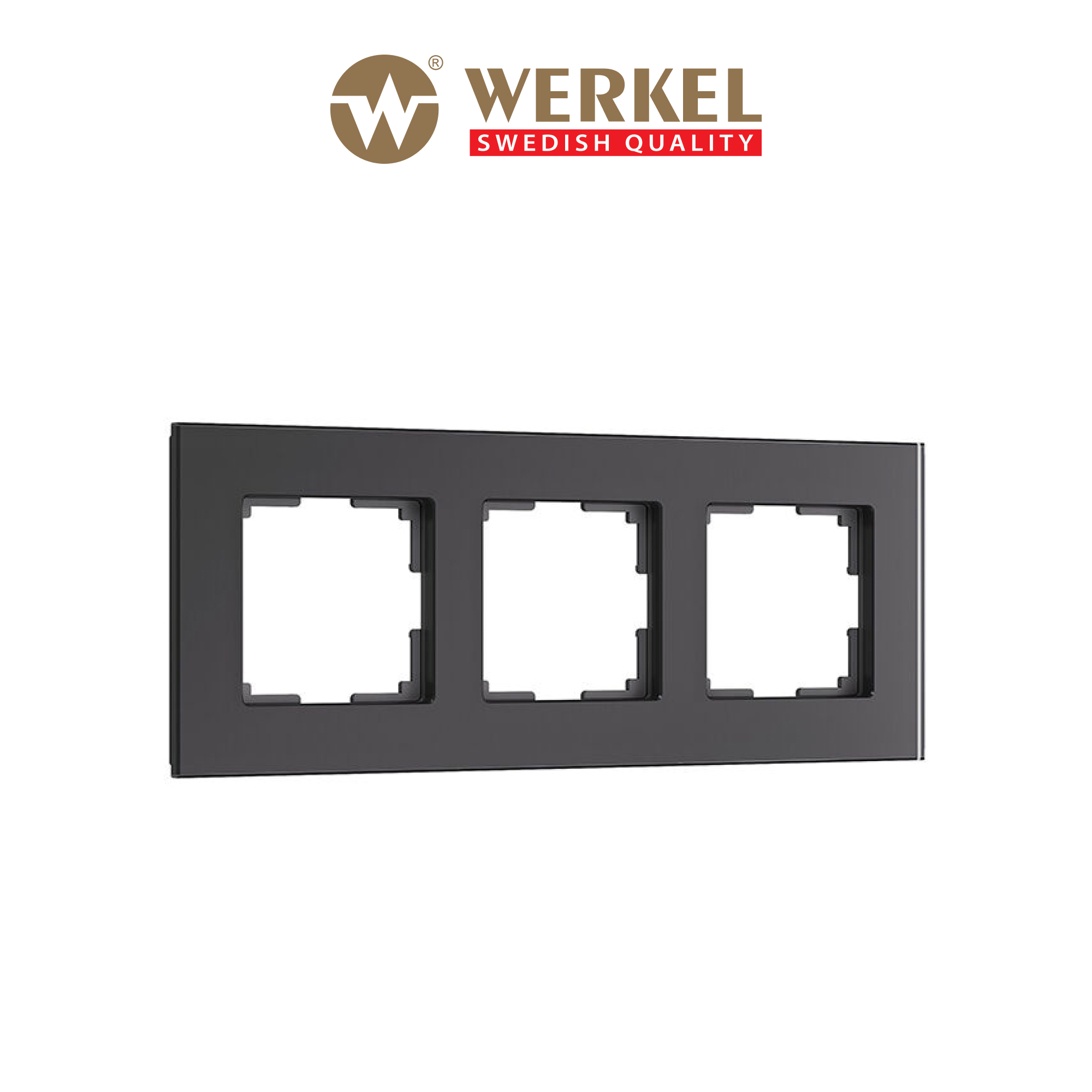 Изображение товара Рамка для розеток и выключателей Werkel Senso W0033108 черная на 3 поста