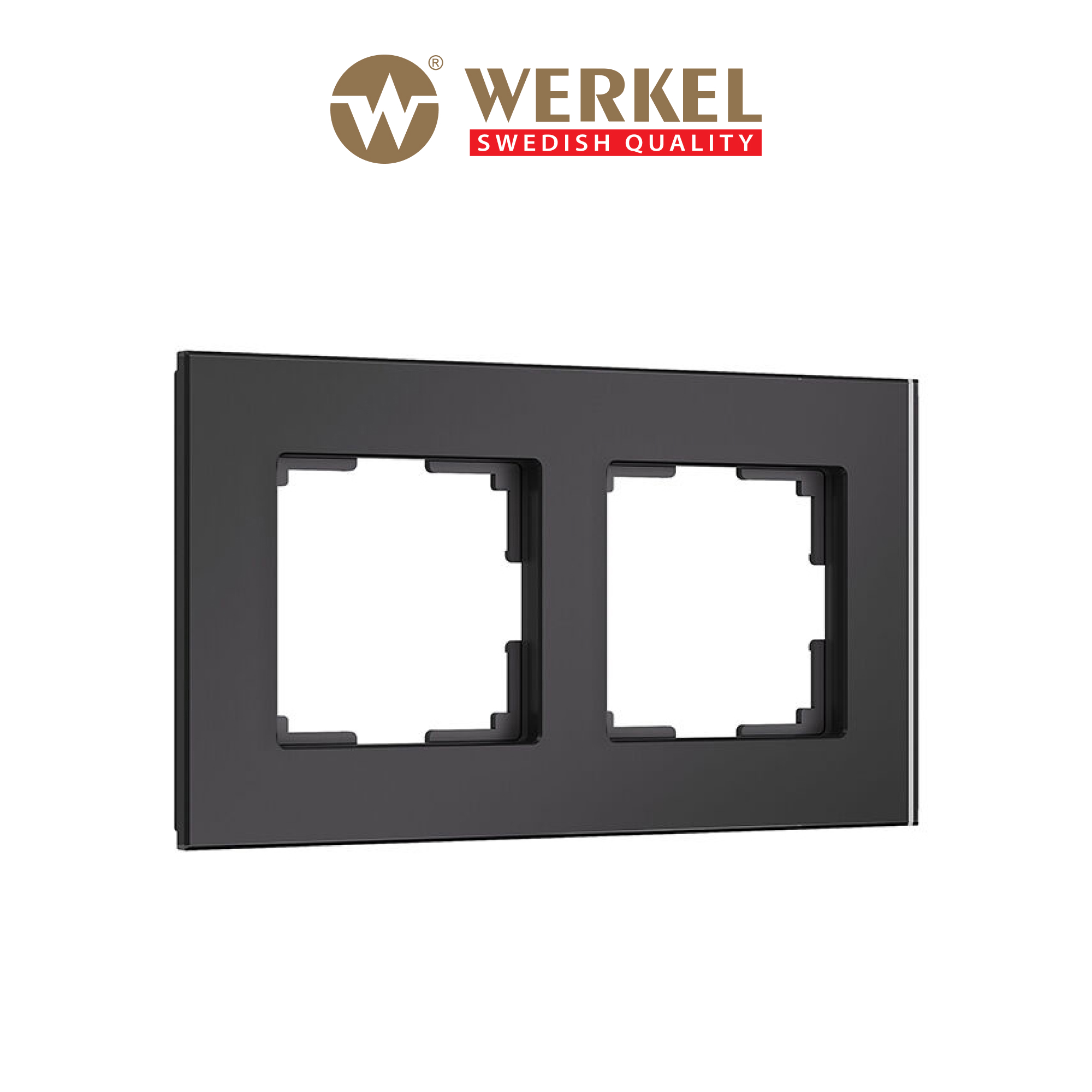 Изображение товара Рамка для розеток и выключателей Werkel Senso W0023108 2 поста цвет черный