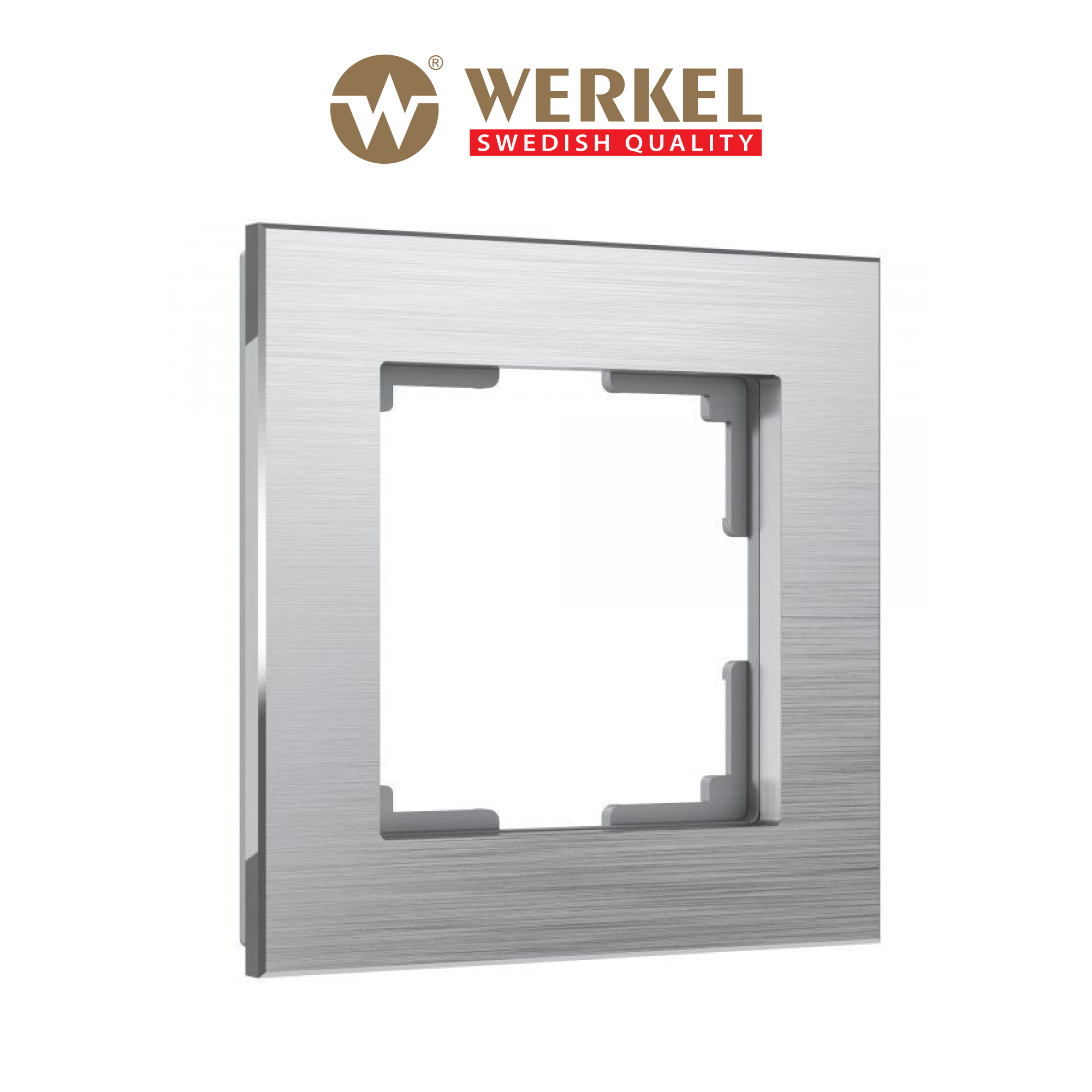 Изображение товара Рамка для розеток и выключателей Werkel Aluminium 1 пост цвет алюминий