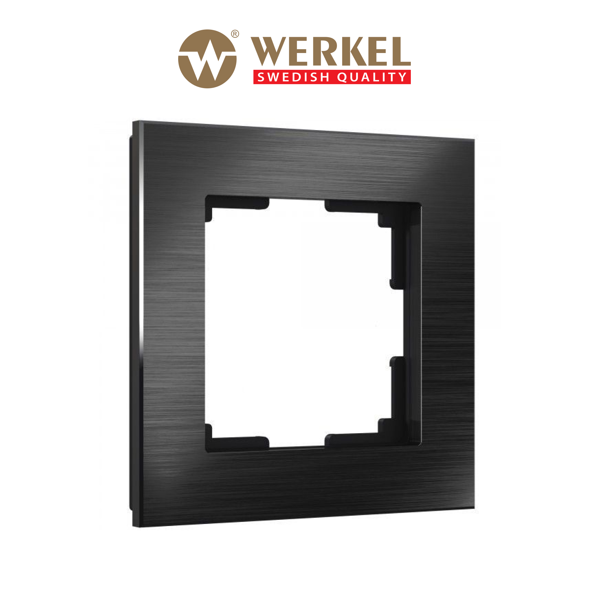 Изображение товара WERKEL Рамка на 1 пост Aluminium черный W0011708