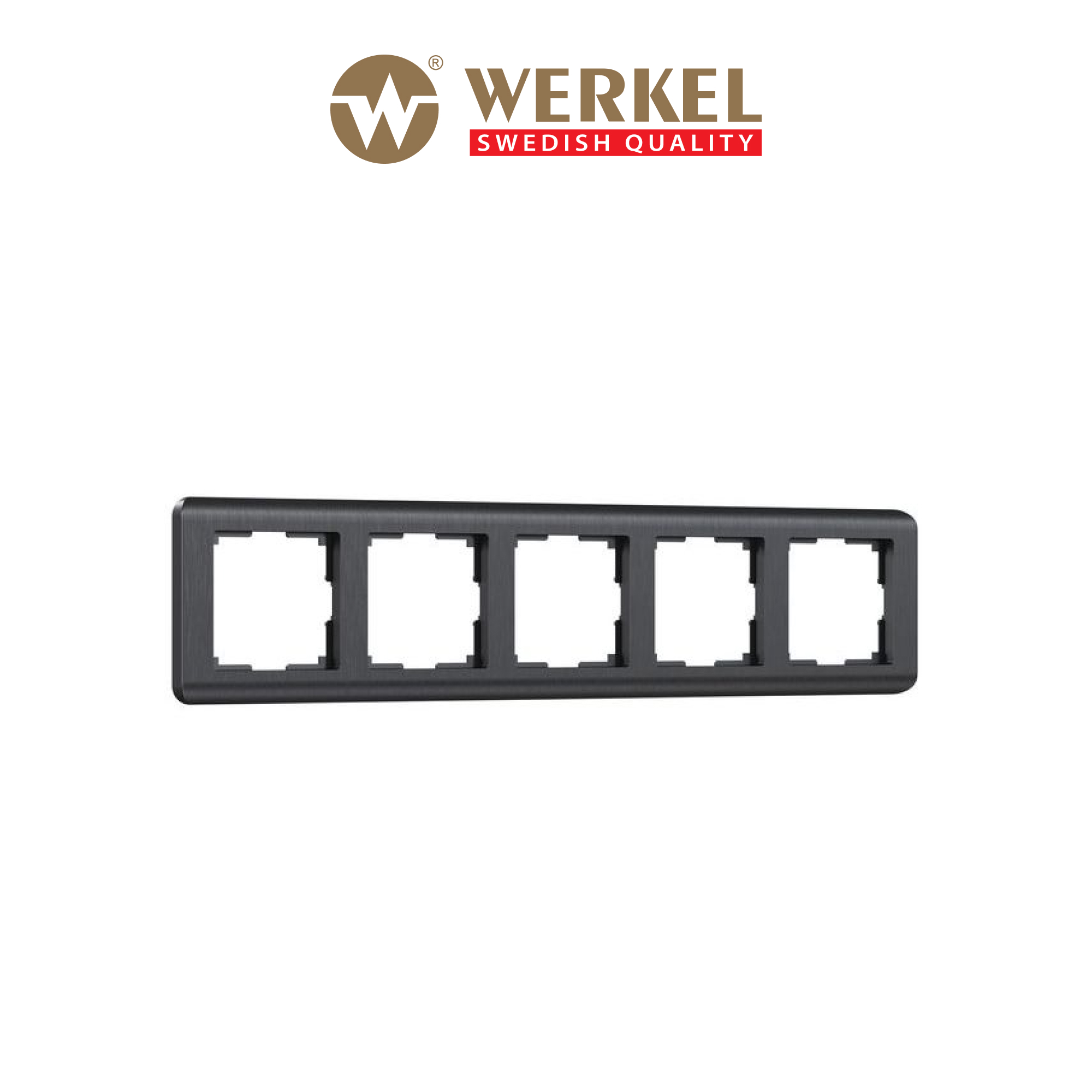 Изображение товара WERKEL W0052104 рамка 5 постов графит, накладной монтаж