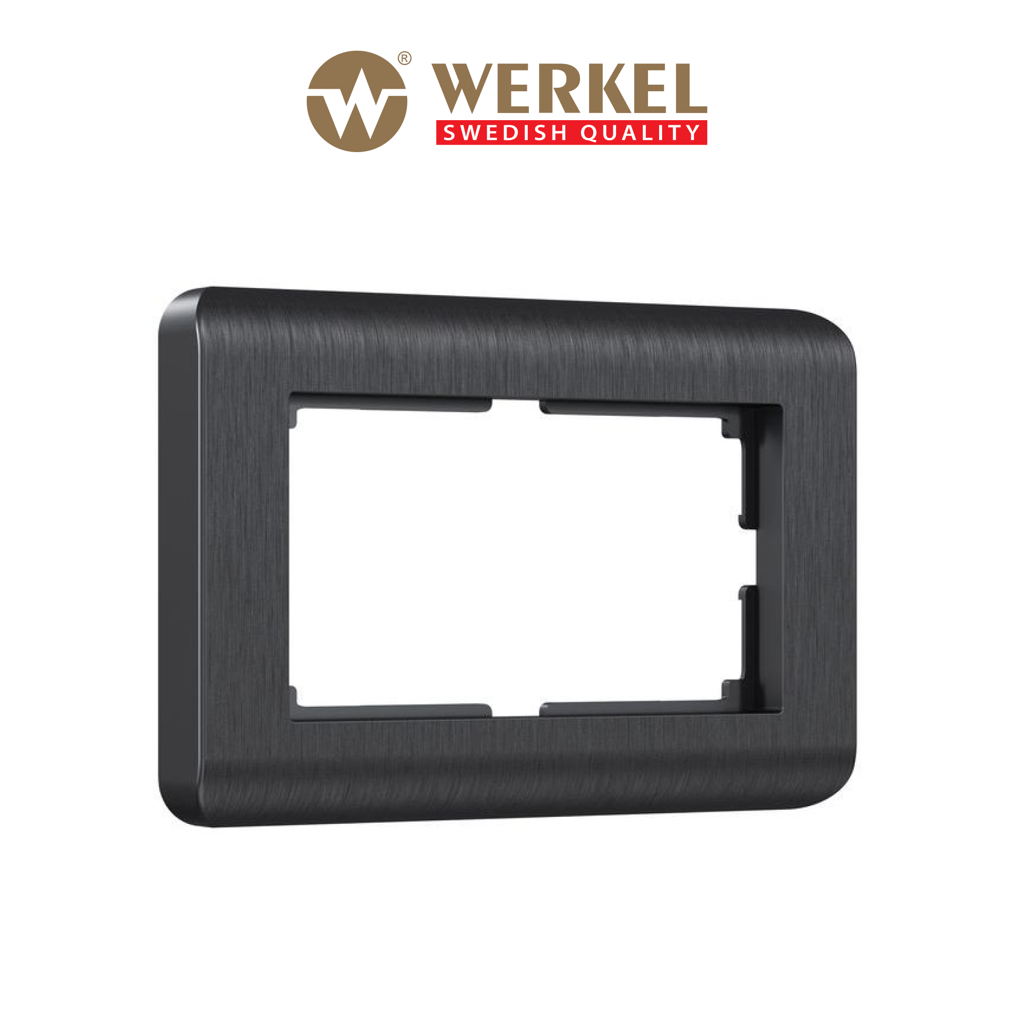 Изображение товара Werkel Stream Рамка для двойной розетки графит 2 поста накладной монтаж