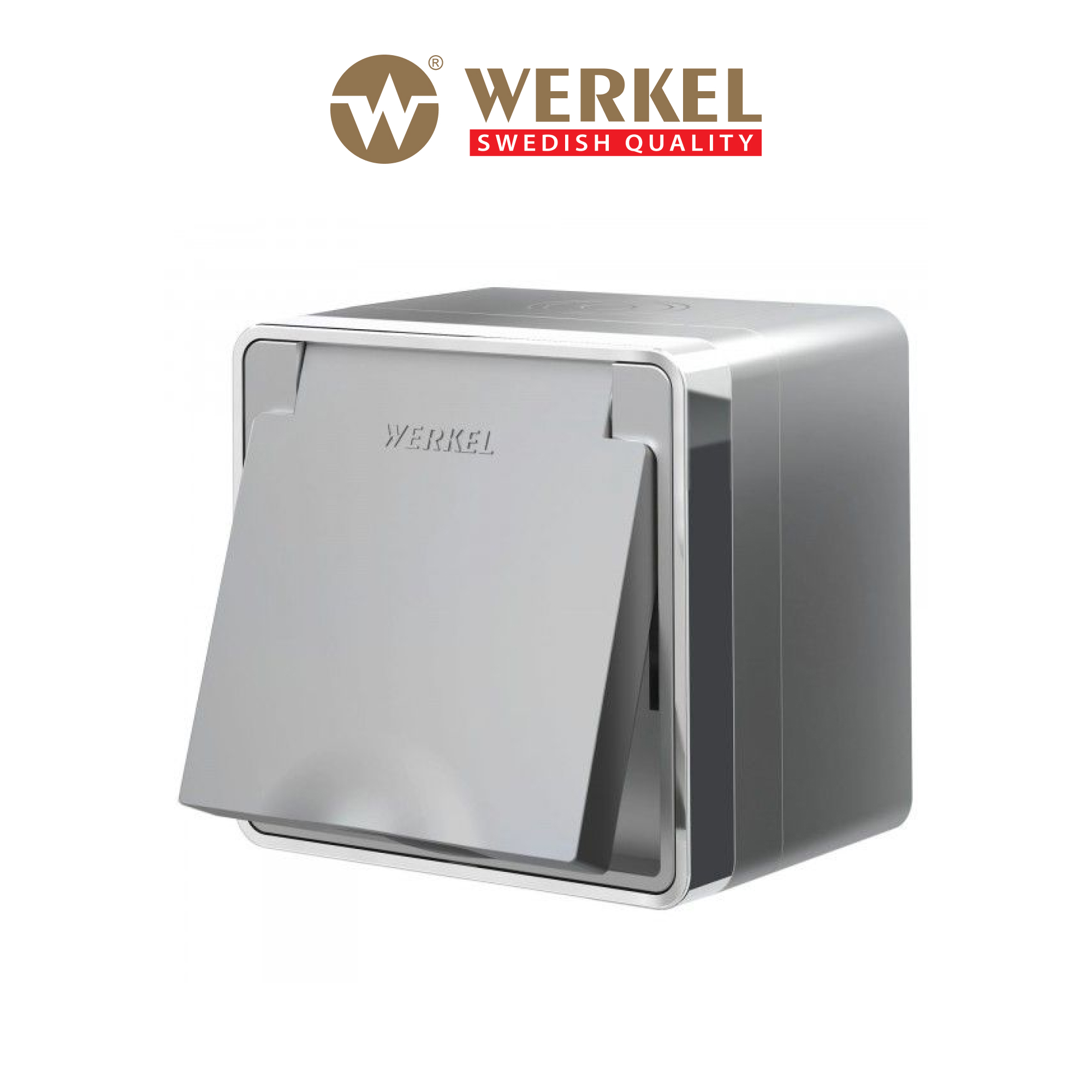 Изображение товара Розетка накладная Werkel W5071206 цвет серебряный Изображение товара Розетка накладная Werkel W5071206 цвет серебряный