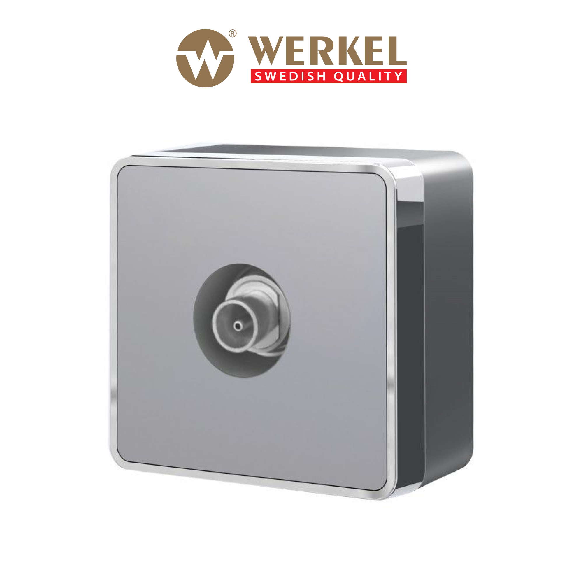 Изображение товара Розетка ТВ оконечная накладная Werkel a052778 цвет серебряный