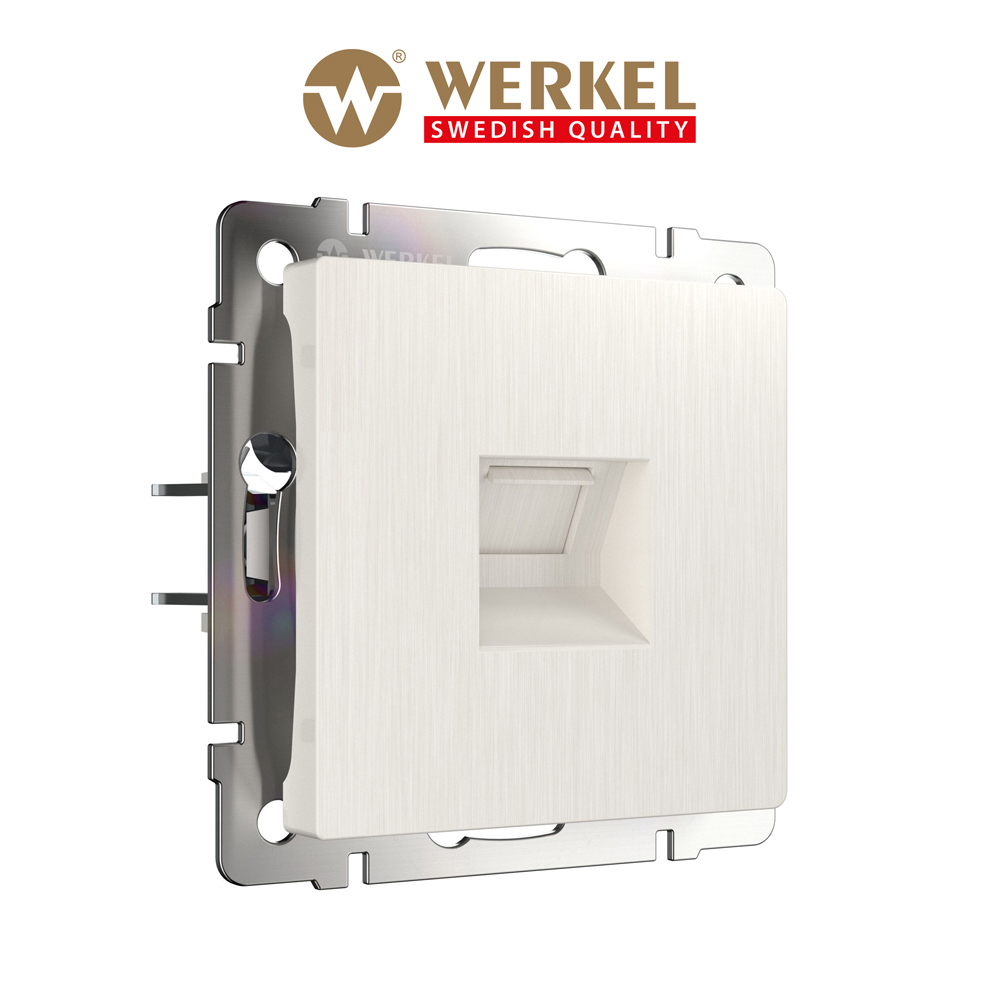 Изображение товара WERKEL a051190 Розетка RJ45 встраиваемая перламутровый рифленый