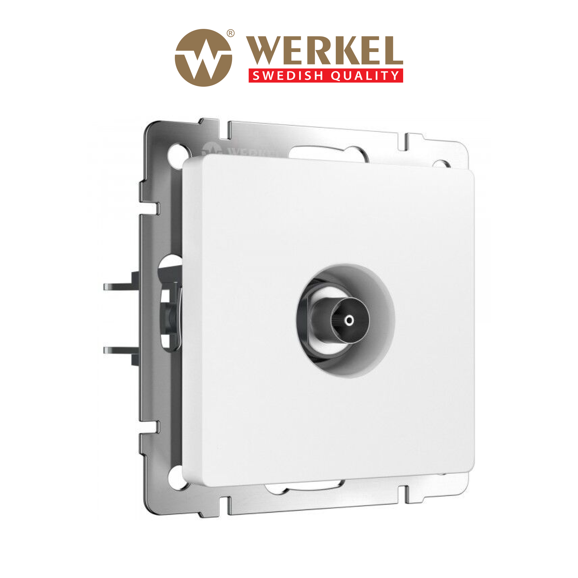 Изображение товара Встраиваемая ТВ-розетка Werkel W1183061 белый матовый для надежного подключения
