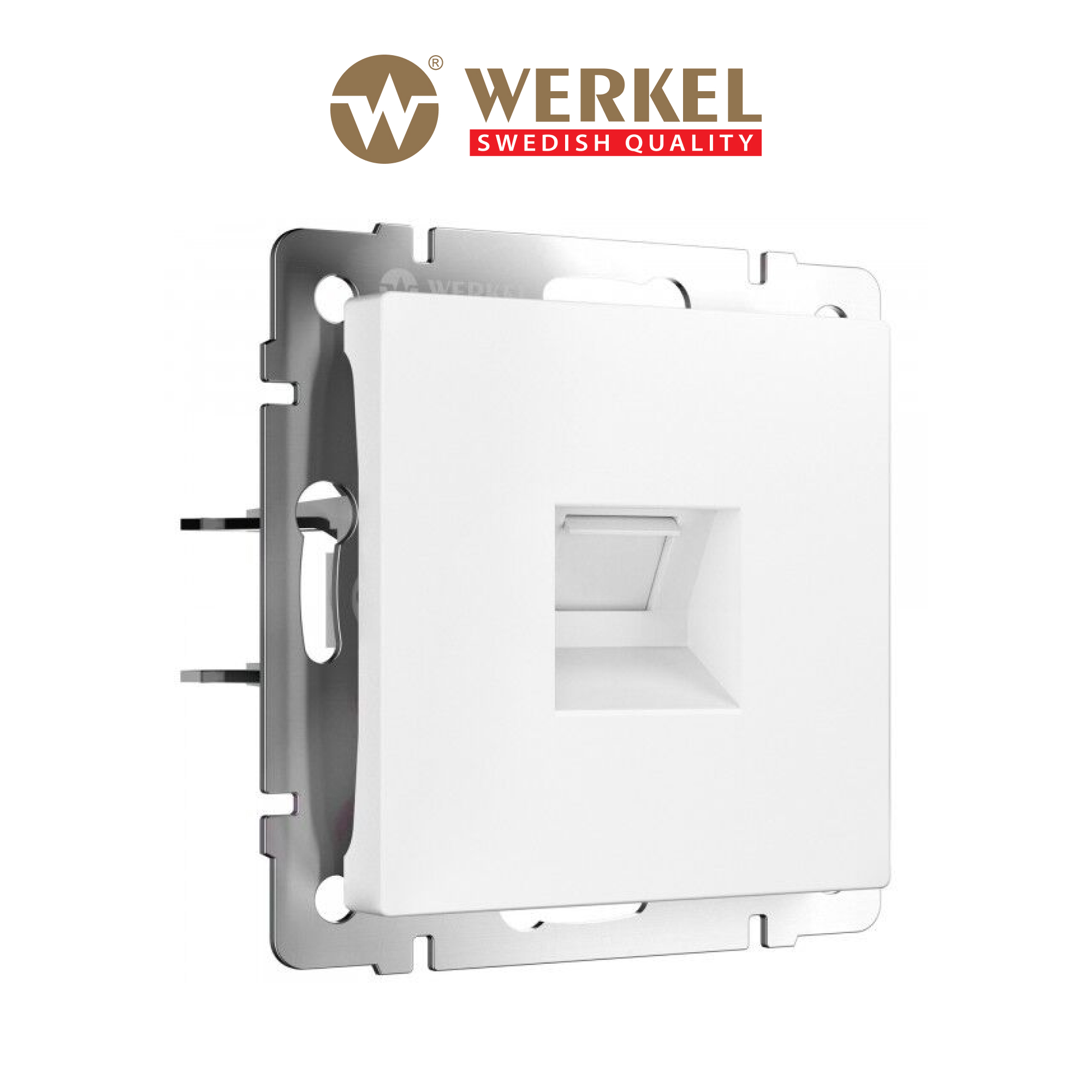 Изображение товара Розетка RJ45 встраиваемая Werkel W1181061 со шторкой цвет белый матовый