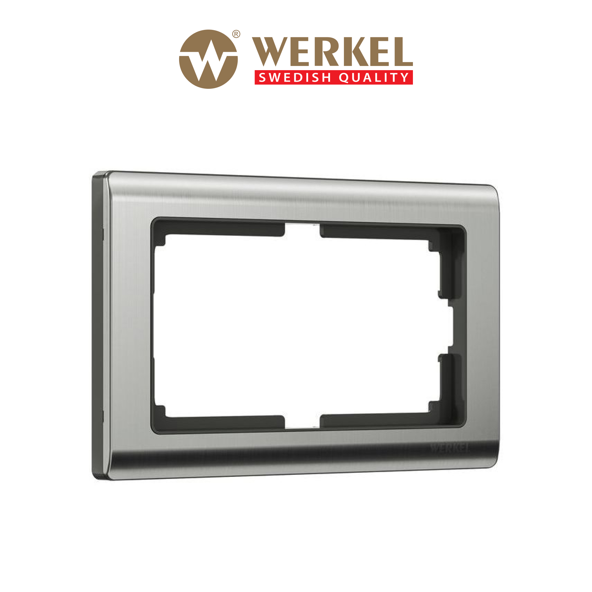 Изображение товара Рамка для двойной розетки Werkel a051003 цвет глянцевый никель