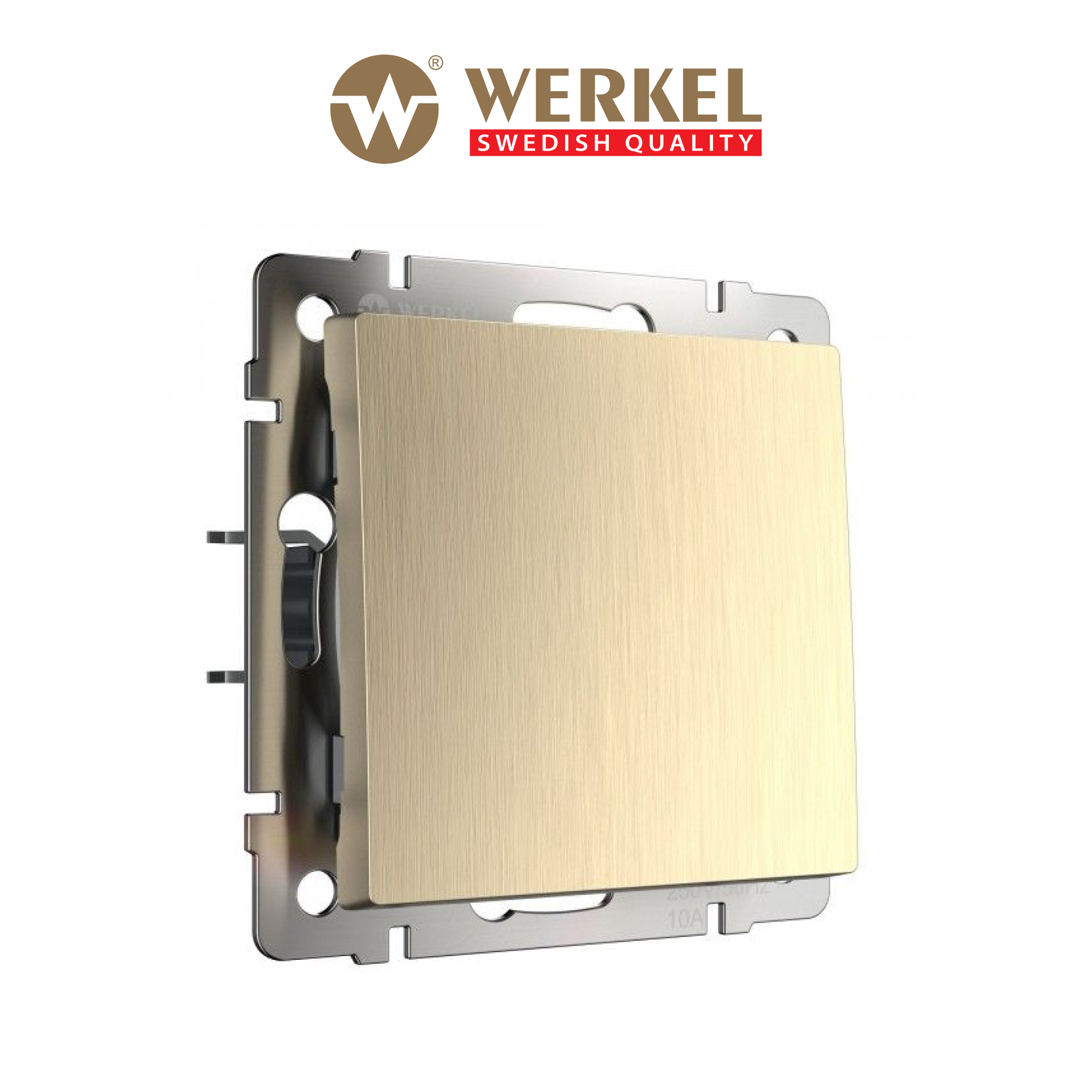 Изображение товара Выключатель Werkel одноклавишный (шампань рифленый) W1110010