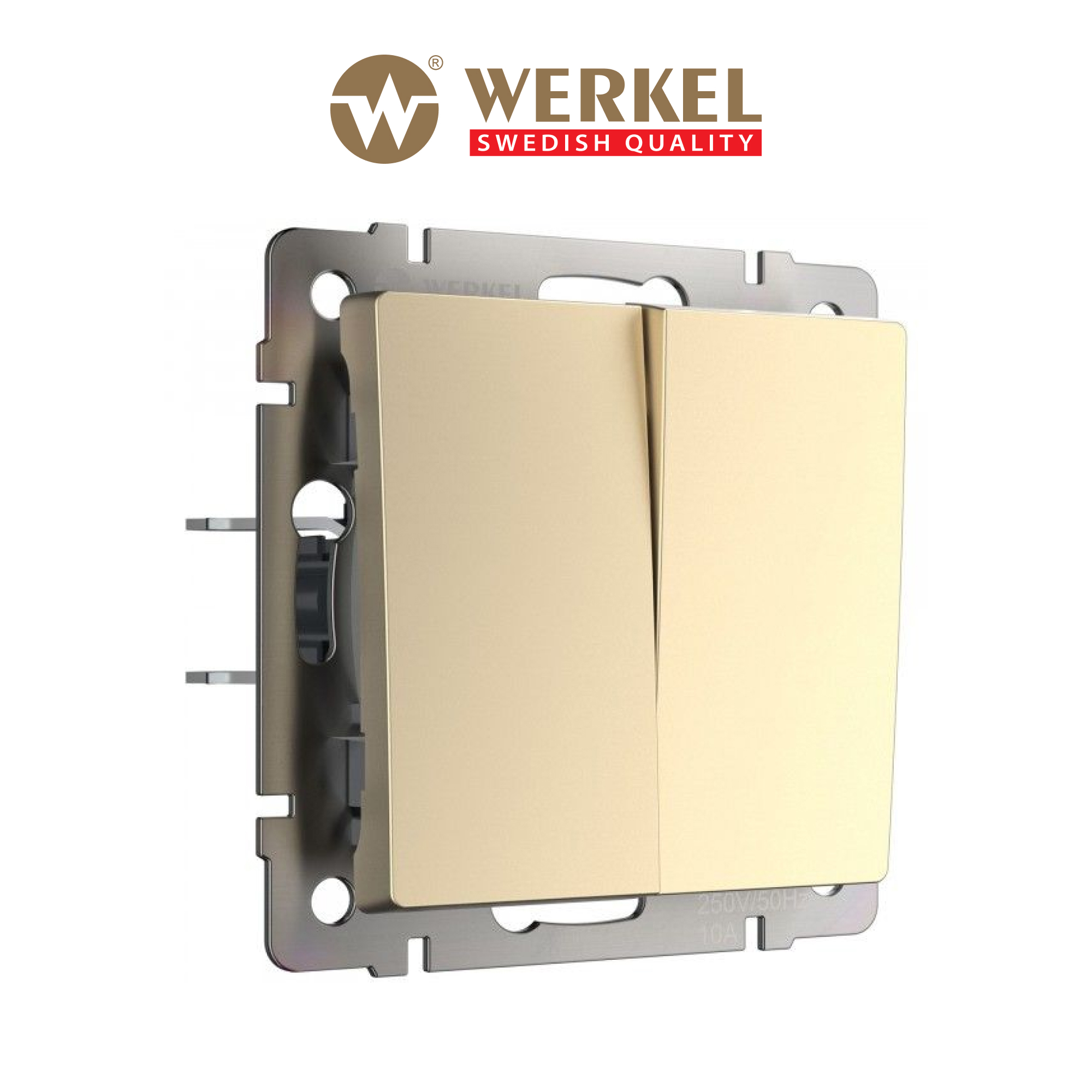 Изображение товара Выключатель Werkel двухклавишный (шампань) W1120011