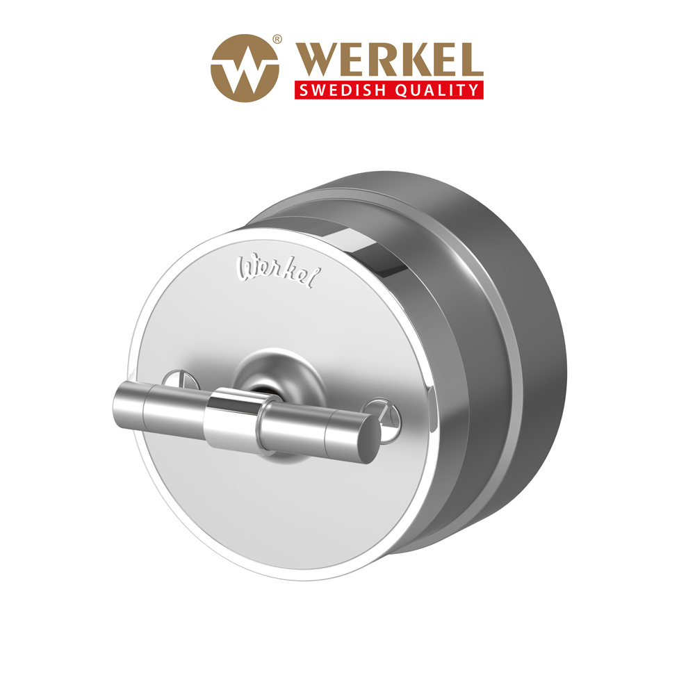 Изображение товара Выключатель накладной Werkel Vintage серебро матовый хром 2 клавиши