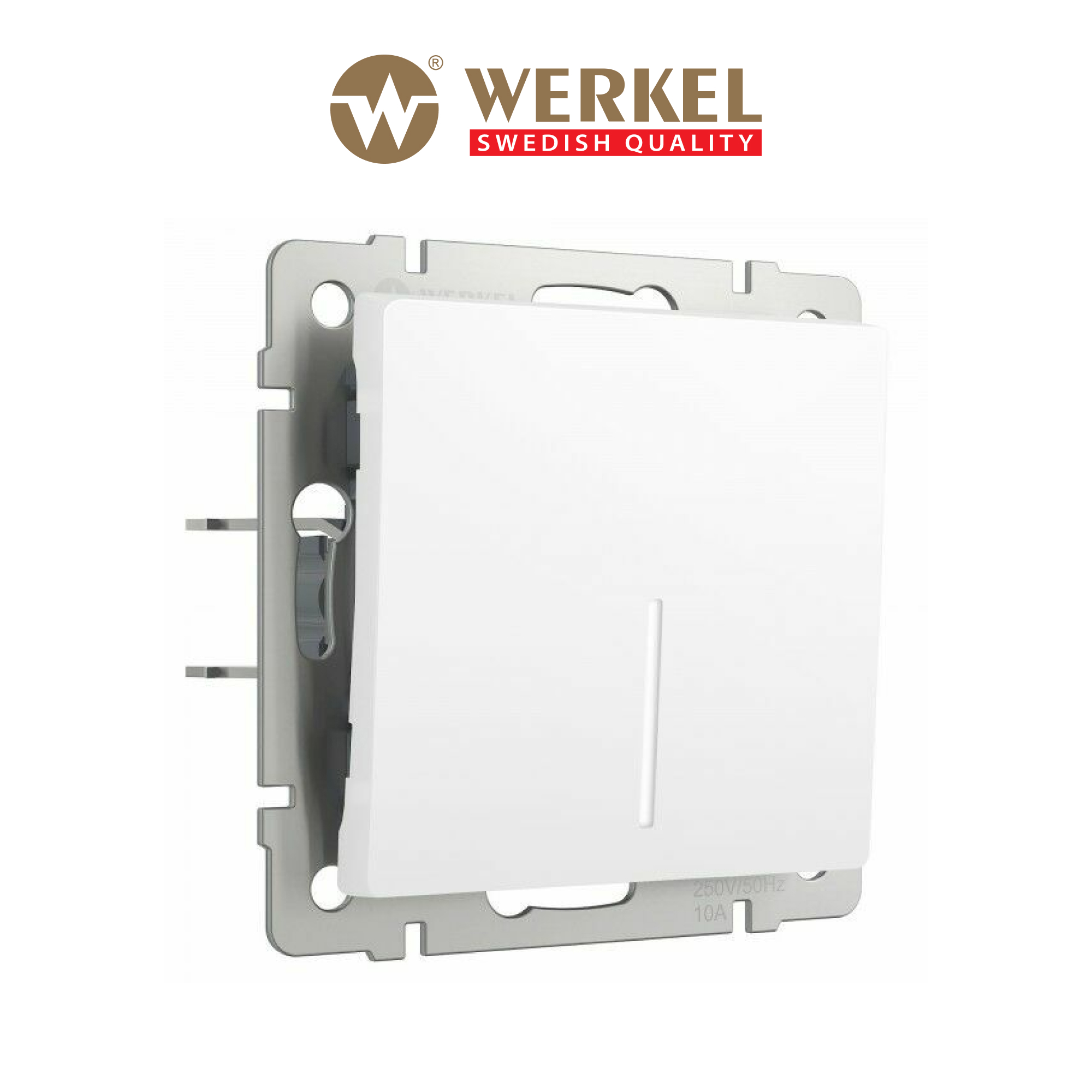 Изображение товара Выключатель встраиваемый Werkel a059270 с подсветкой белый матовый