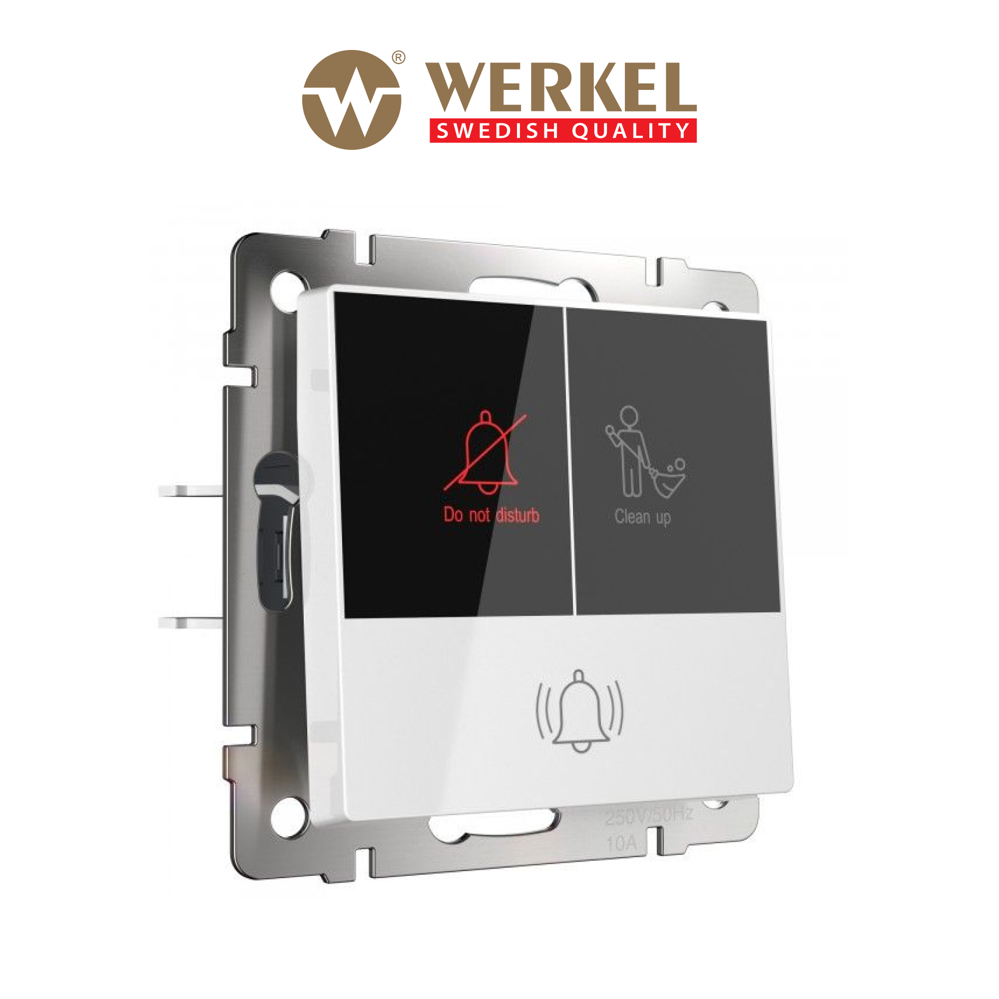 Изображение товара Werkel W1114601 кнопка звонка проводная белая для отелей офисов и учреждений