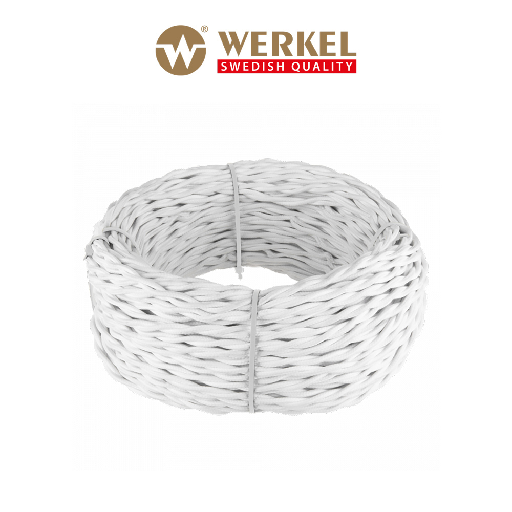 Изображение товара Ретро кабель Werkel W6453601 витой 3x2.5 цвет белый 50 м Изображение товара Ретро кабель Werkel W6453601 витой 3x2.5 цвет белый 50 м