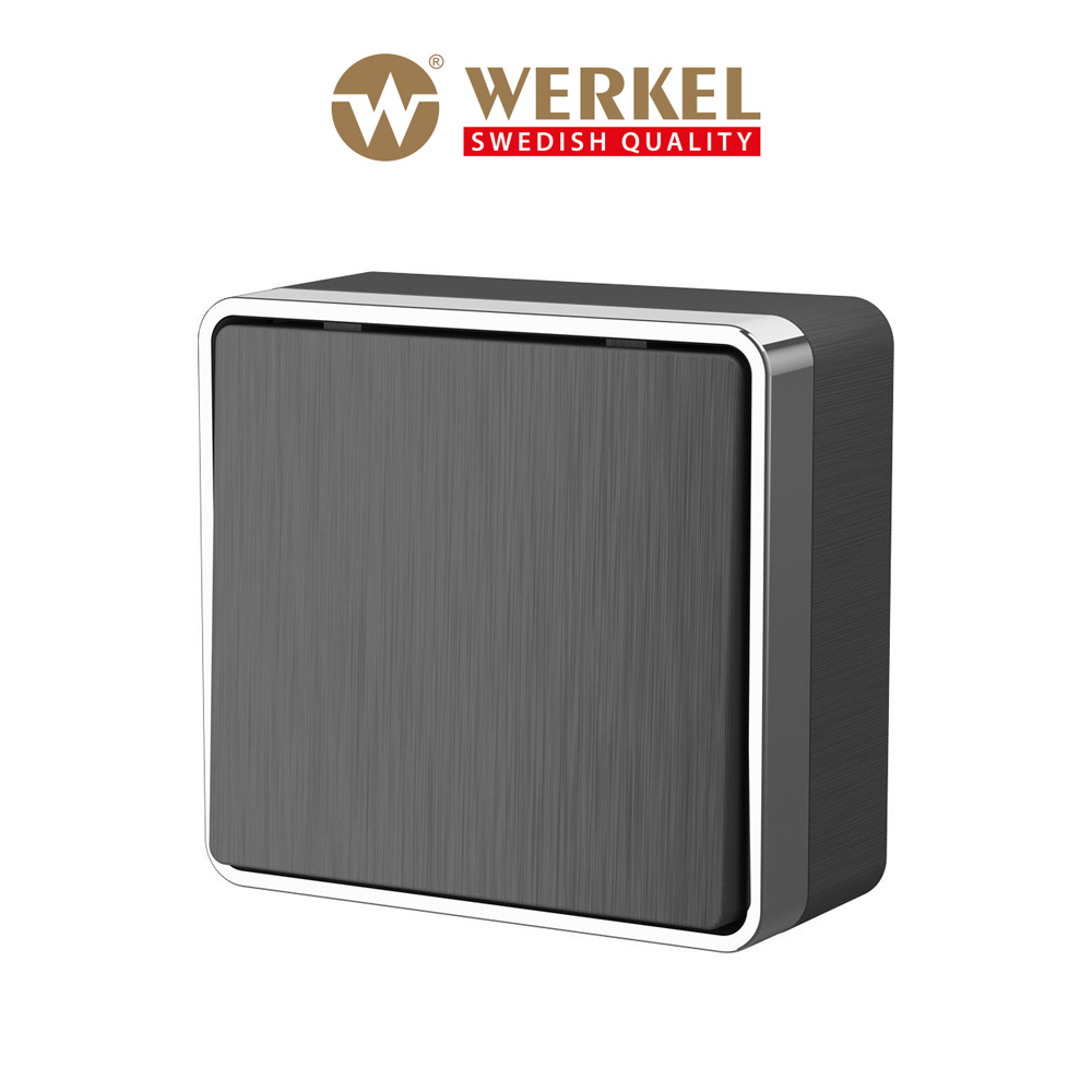 Изображение товара Накладной одноклавишный выключатель Werkel Gallant a051341 графит