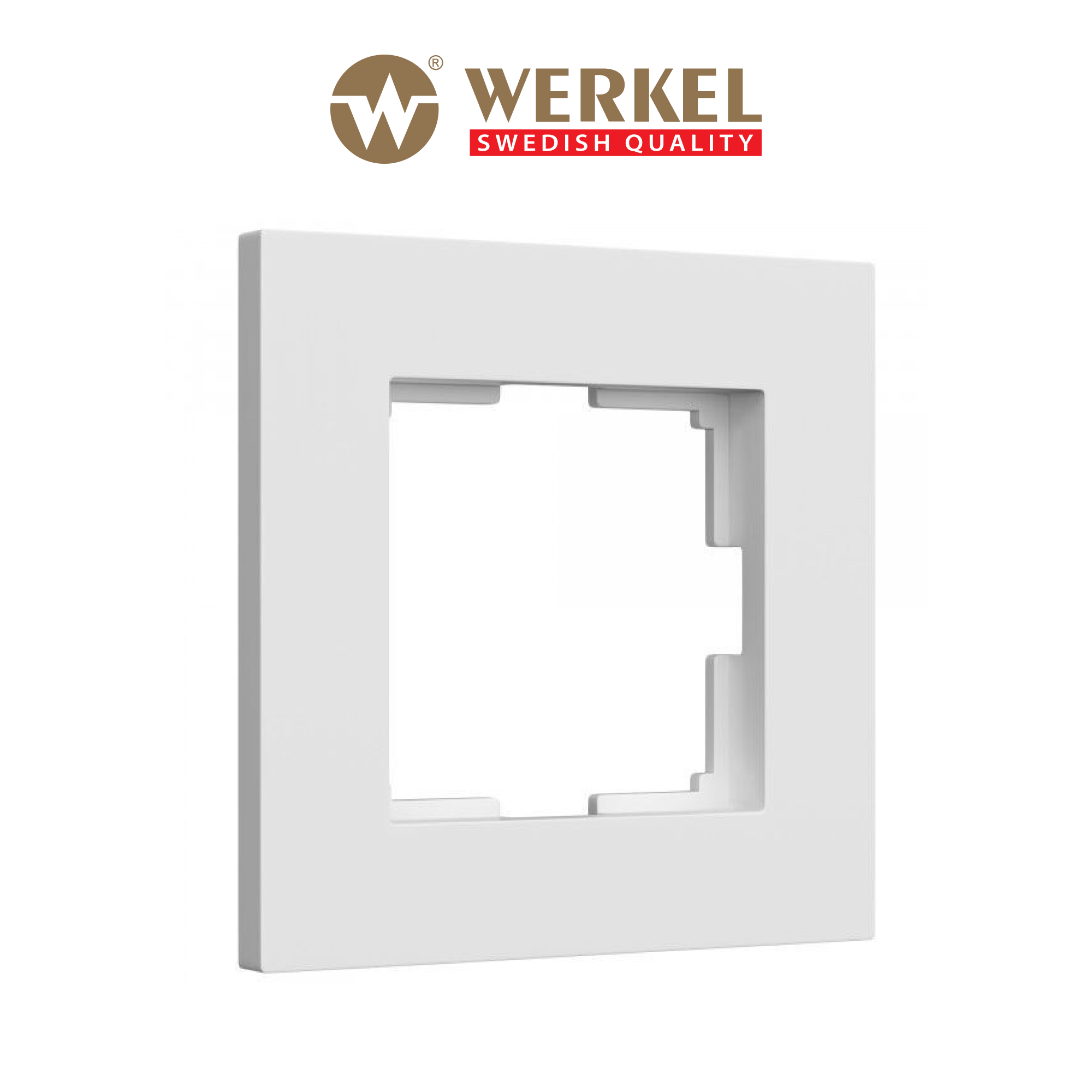 Изображение товара Рамка для розеток и выключателей Werkel Slab 1 пост белый матовый