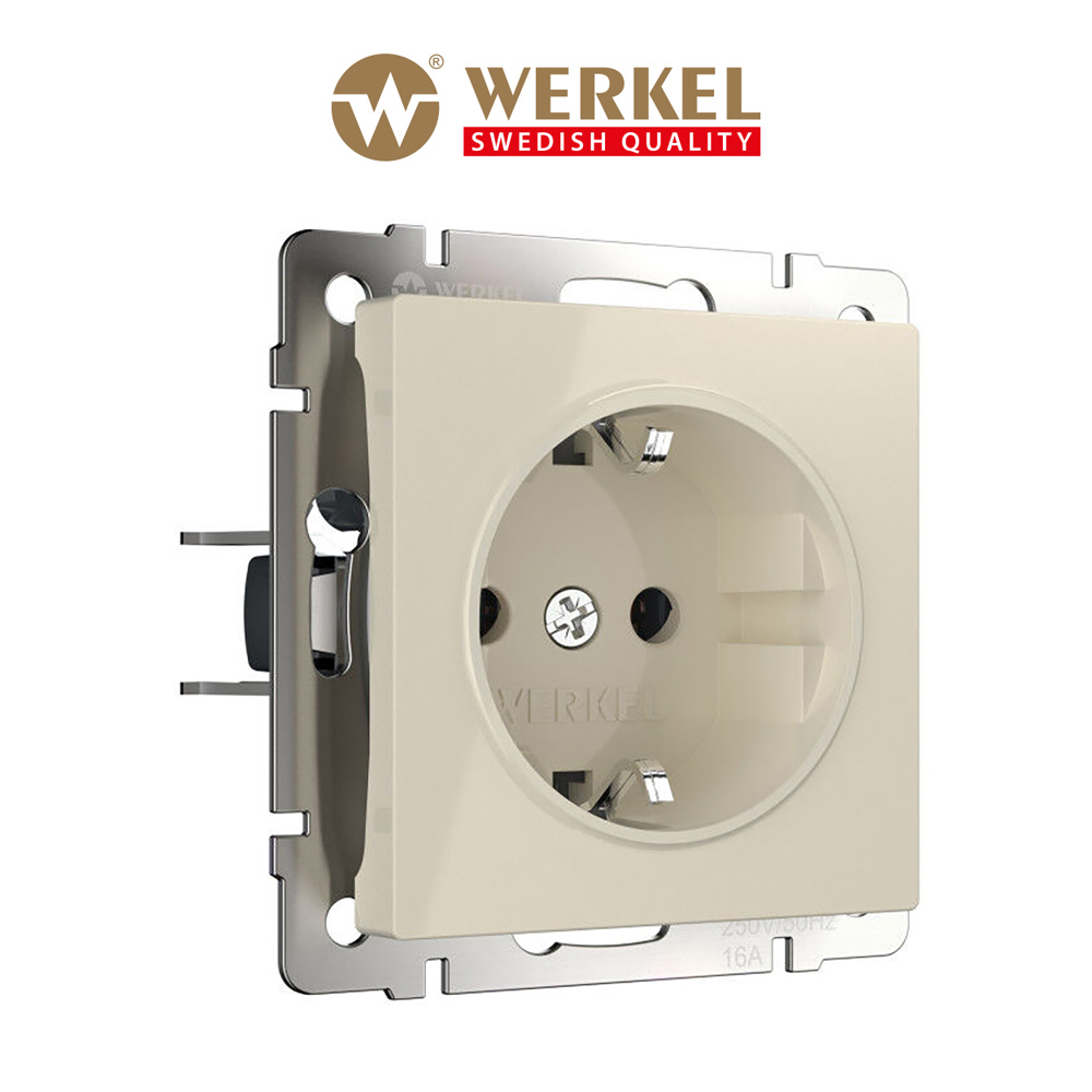 Изображение товара Розетка встраиваемая с заземлением Werkel W1171003 цвет слоновая кость Изображение товара Розетка встраиваемая с заземлением Werkel W1171003 цвет слоновая кость