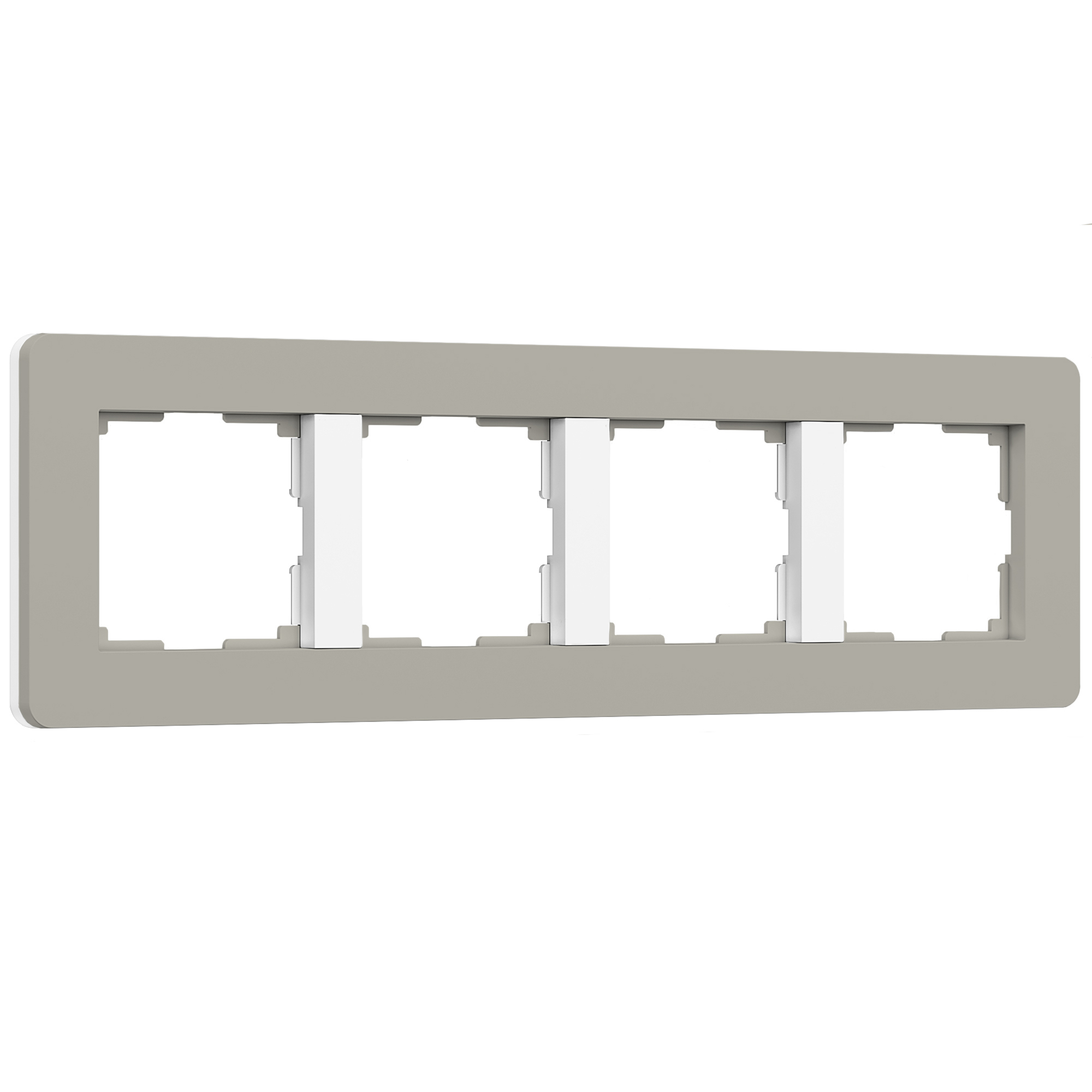 Изображение товара Werkel Split W0043067 рамка 4 поста дымчатый белый