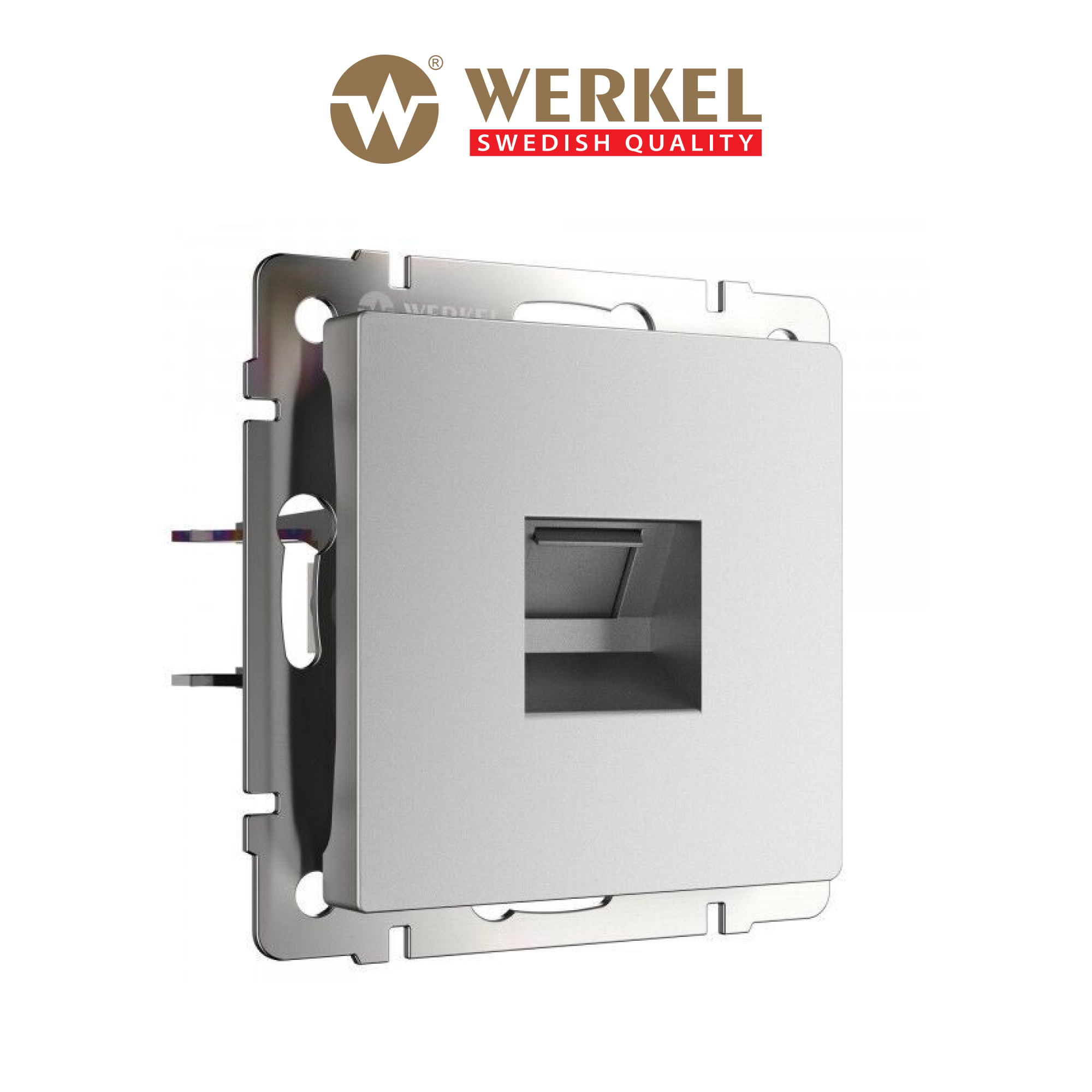 Изображение товара Встраиваемая Ethernet розетка RJ45 Werkel W1181065 серебряный матовый