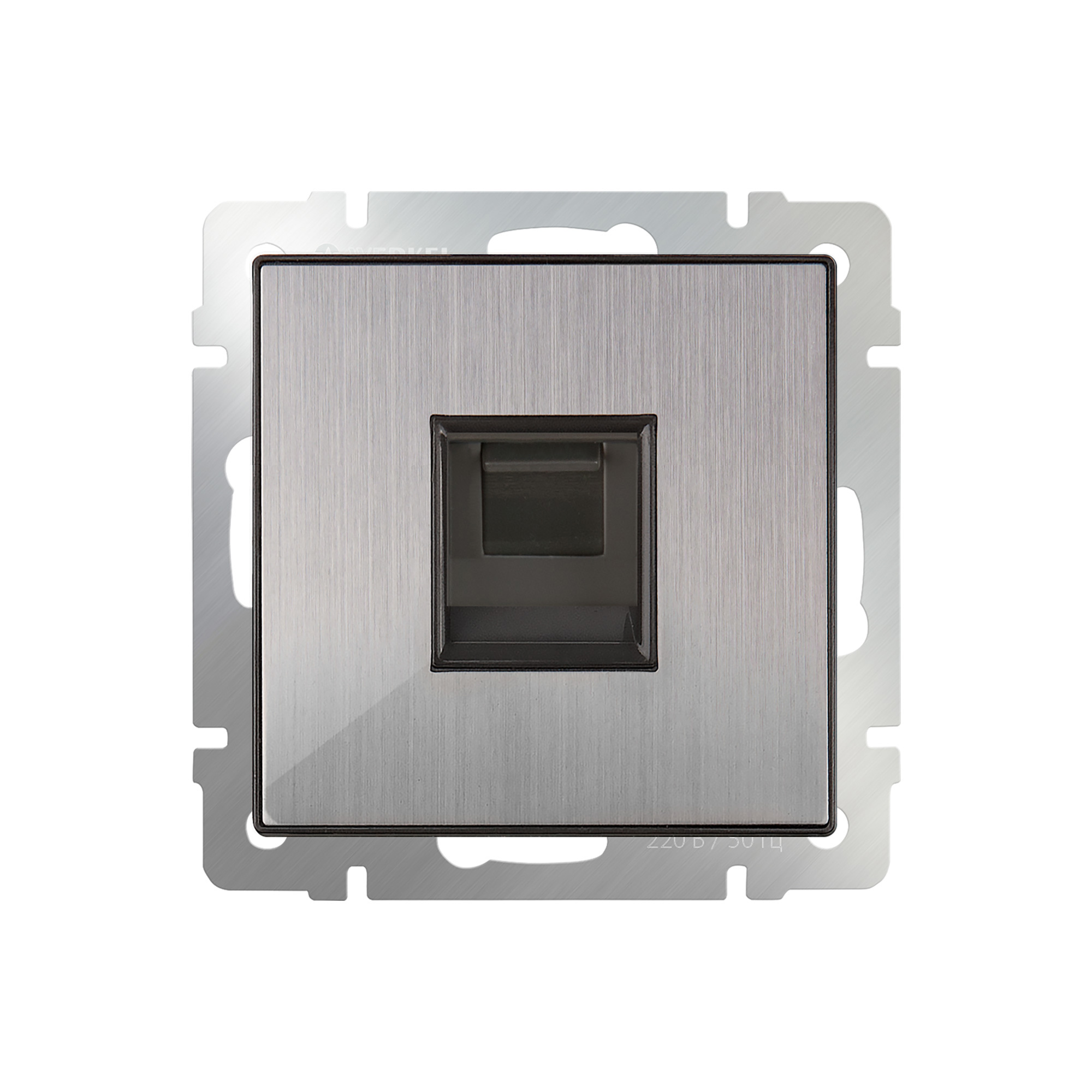 Изображение товара Розетка компьютерная встраиваемая Werkel RJ45 никель IP20 для сети интернет