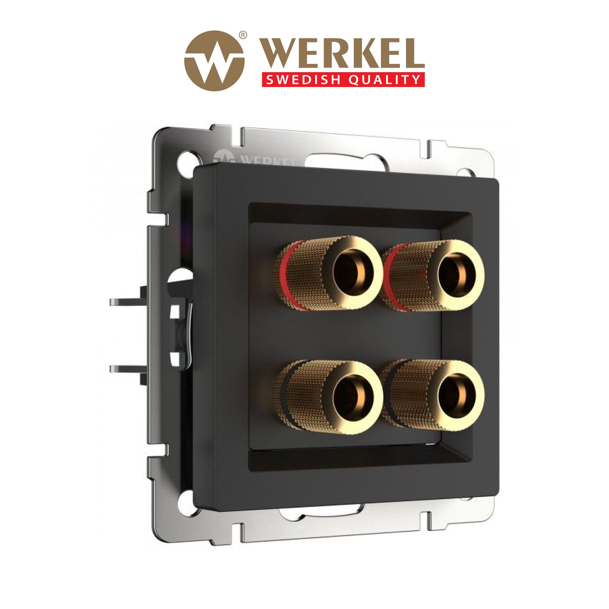 Изображение товара Акустическая розетка Werkel a051614 встраиваемая черная матовая