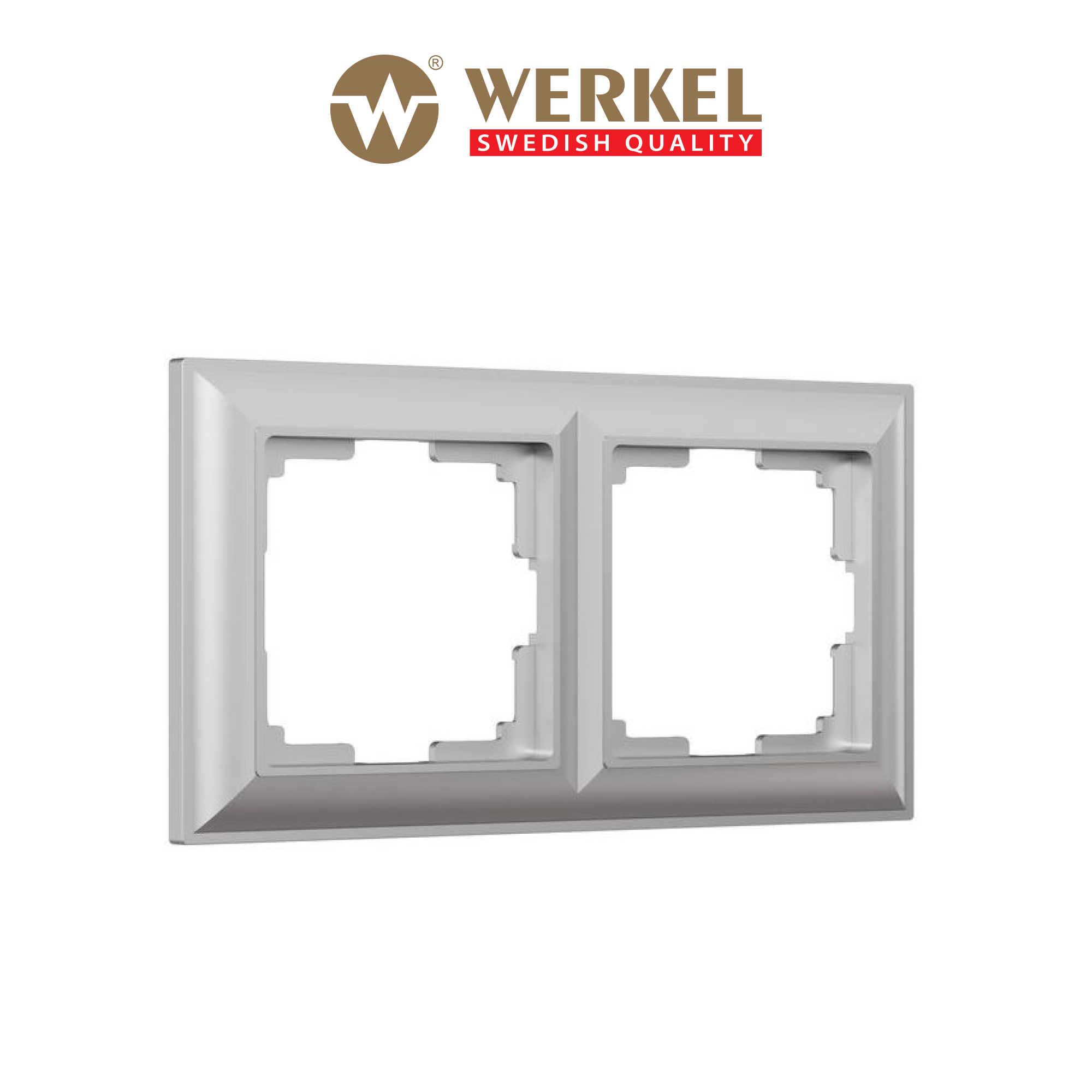 Изображение товара Рамка для розеток и выключателей WERKEL Fiore W0022206 2 поста серебряный