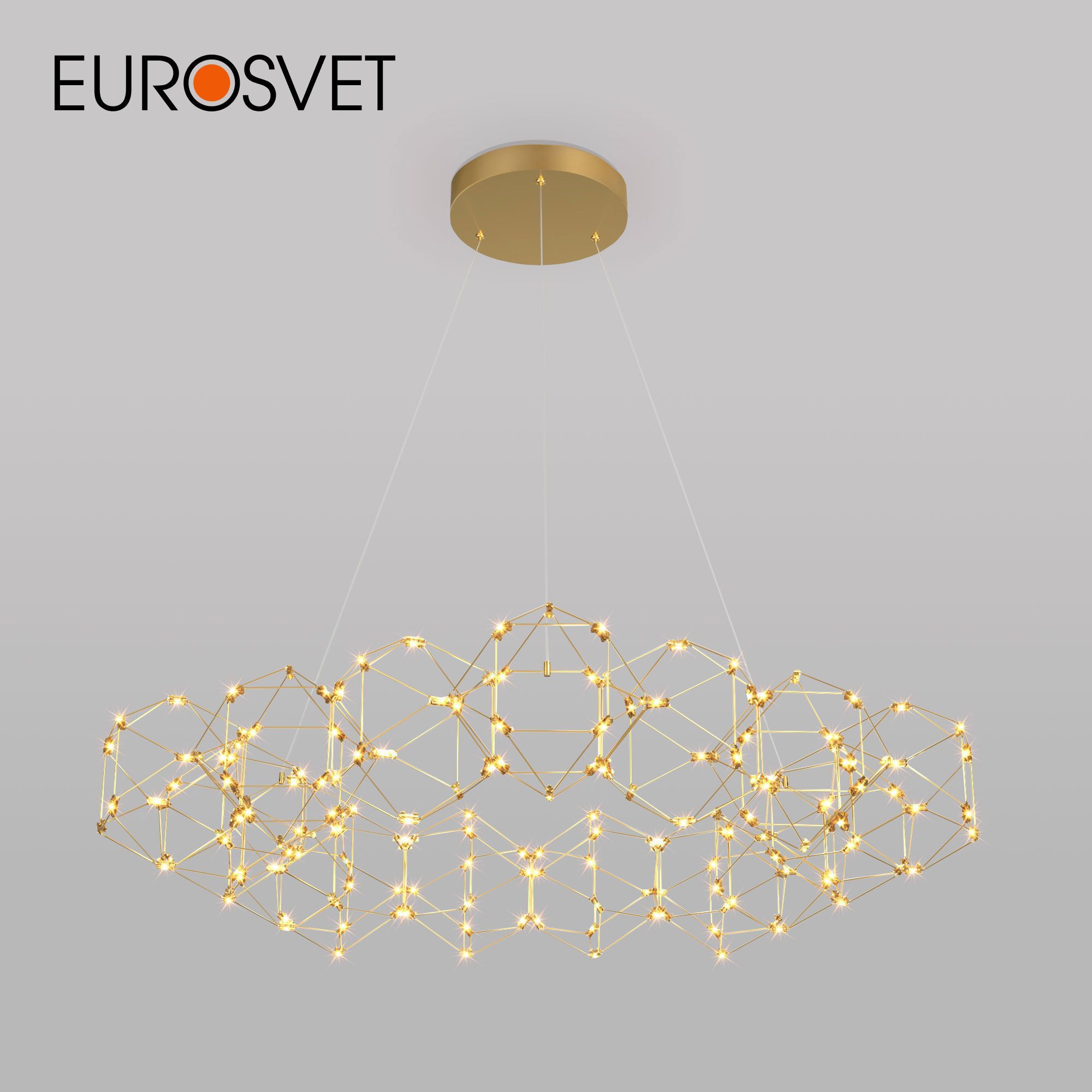 Изображение товара Подвесной светодиодный светильник EUROSVET 90169/15 Uma 10 м² теплый белый бронза