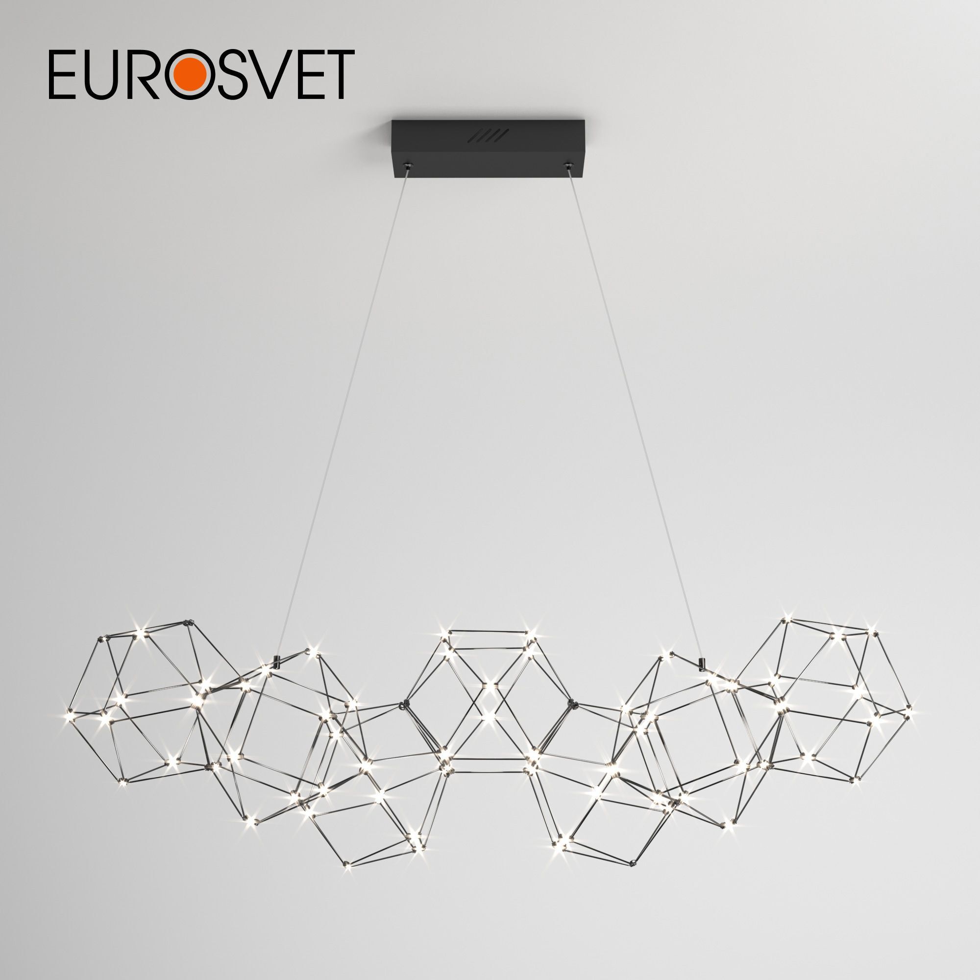 Изображение товара Подвесной светодиодный светильник EUROSVET Uma 90168/7 черный с регулировкой высоты