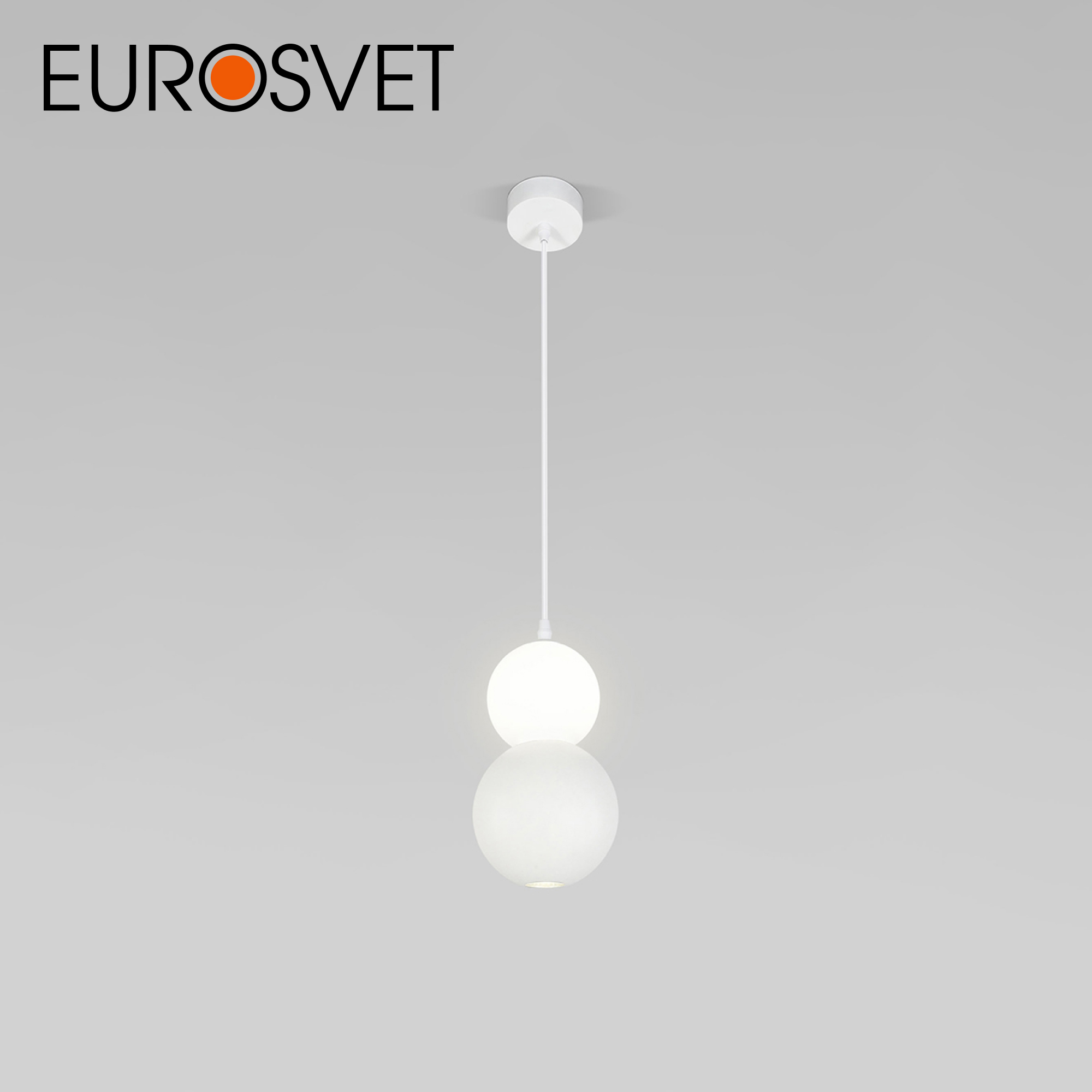 Изображение товара Подвесной светодиодный светильник EUROSVET 50251/1 LED Polar белый 2 плафона для натяжных потолков