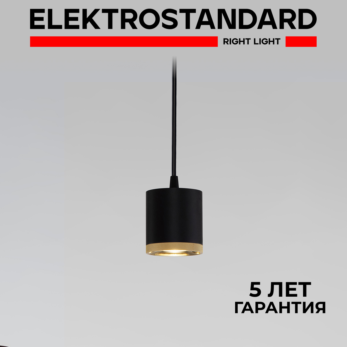Изображение товара Светильник подвесной светодиодный Elektrostandard a062413 Lead 3 м² нейтральный белый цвет черный/золото