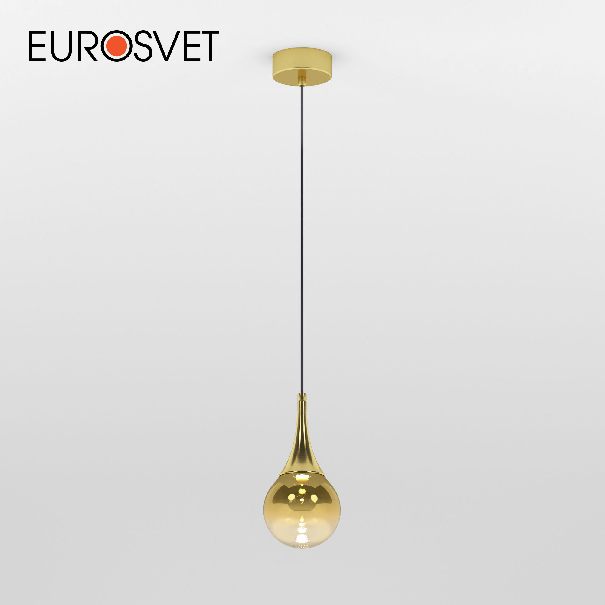 Изображение товара Подвесной светильник Eurosvet 50256/1 LED регулируемый 1 м нейтральный белый золото