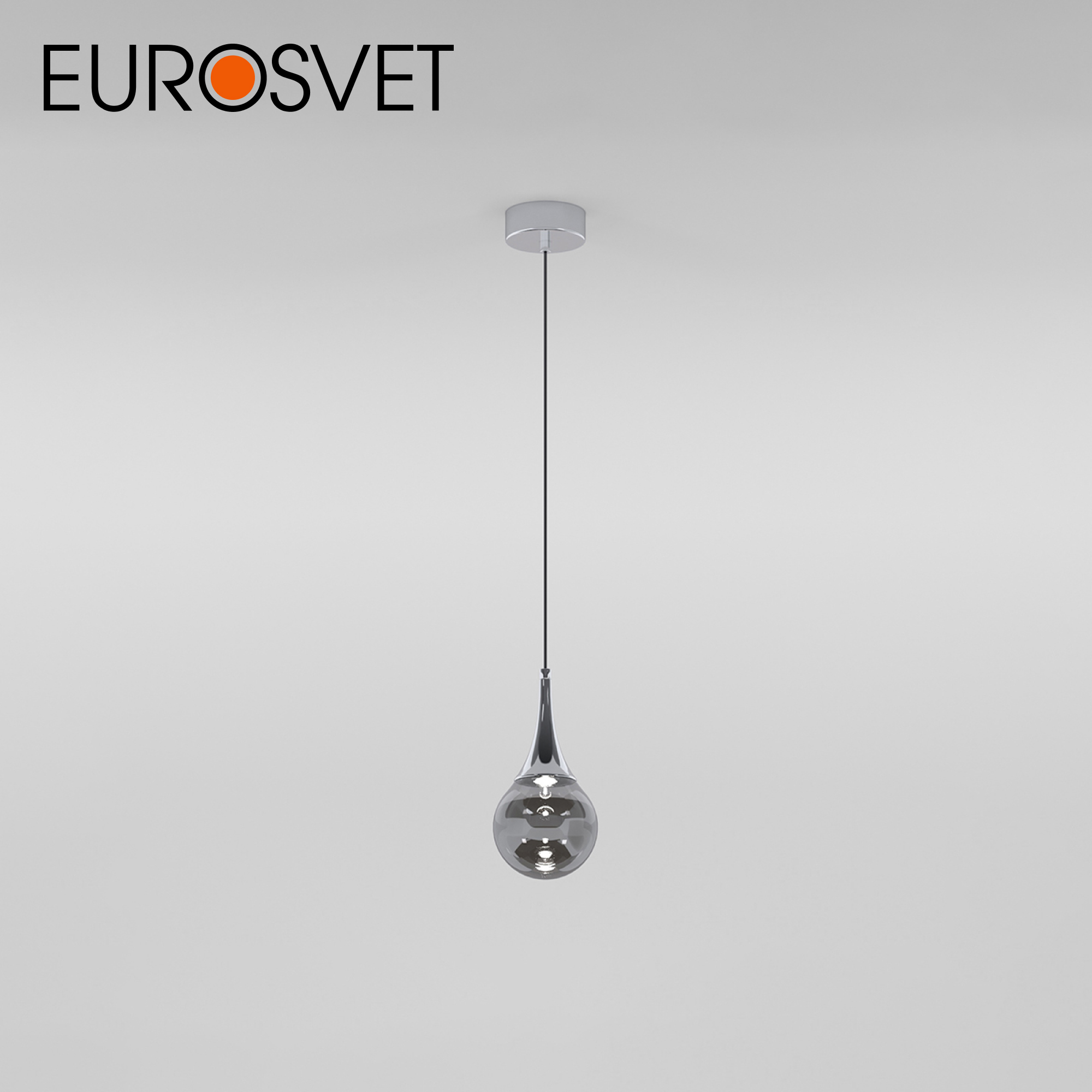 Изображение товара Подвесной светильник Eurosvet 50256/1 LED с регулировкой высоты нейтральный белый серый