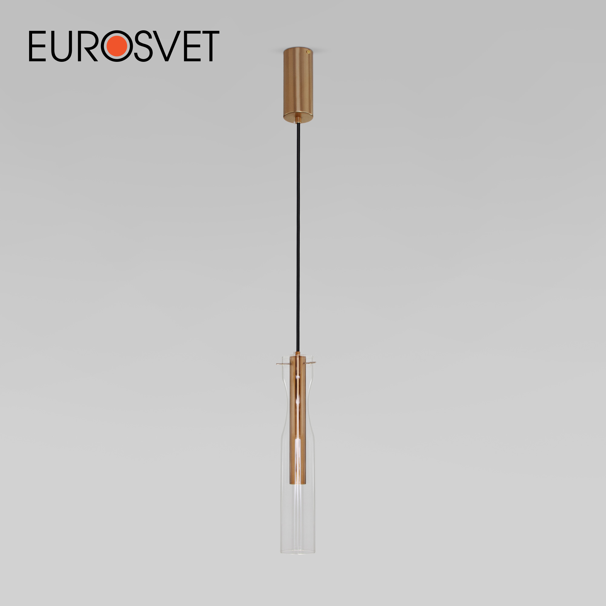 Изображение товара Светильник подвесной светодиодный Eurosvet 50254/1 led 1 м² нейтральный белый свет цвет жёлтый/золотой