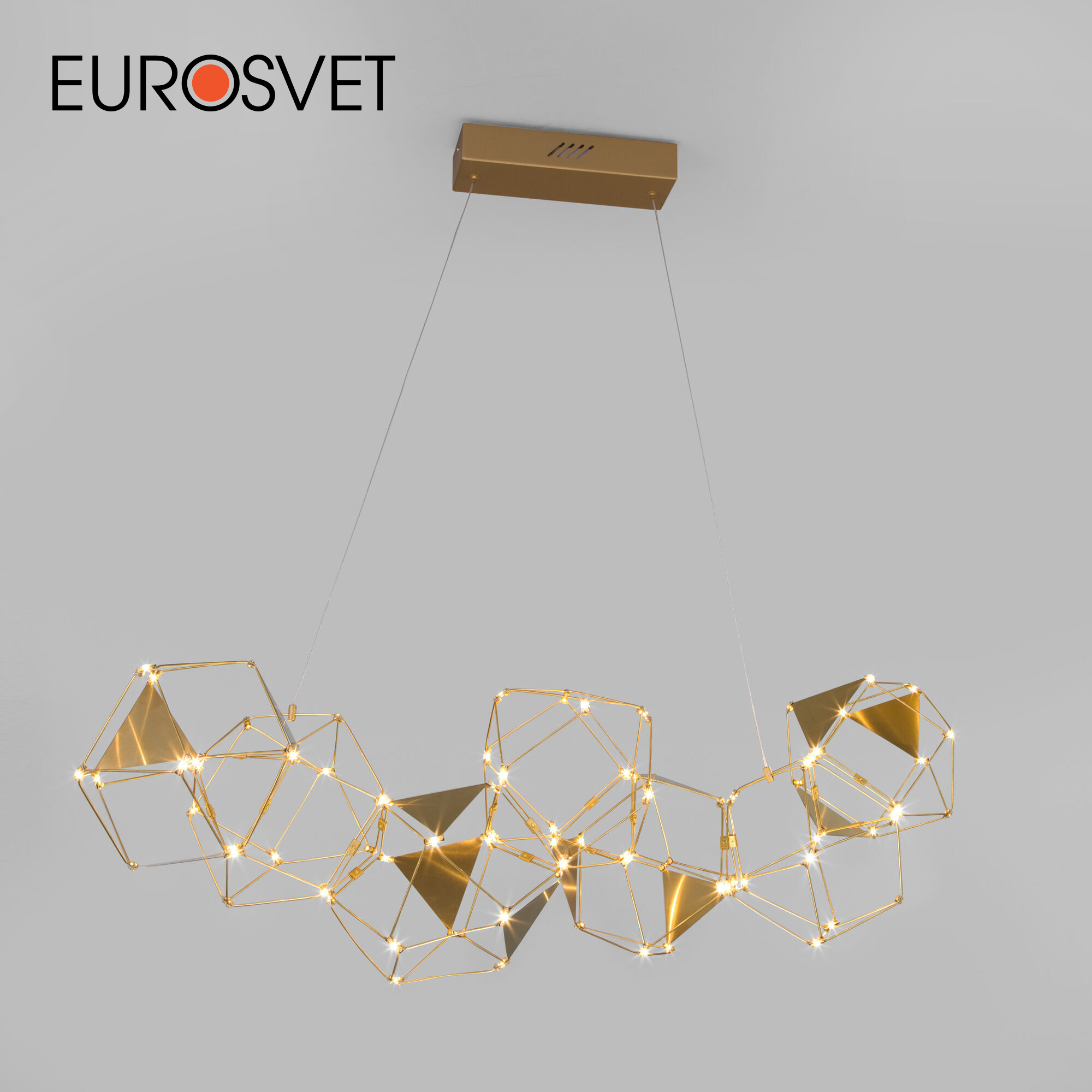 Изображение товара Подвесной светодиодный светильник Eurosvet 90368/7 оранжевый/медный