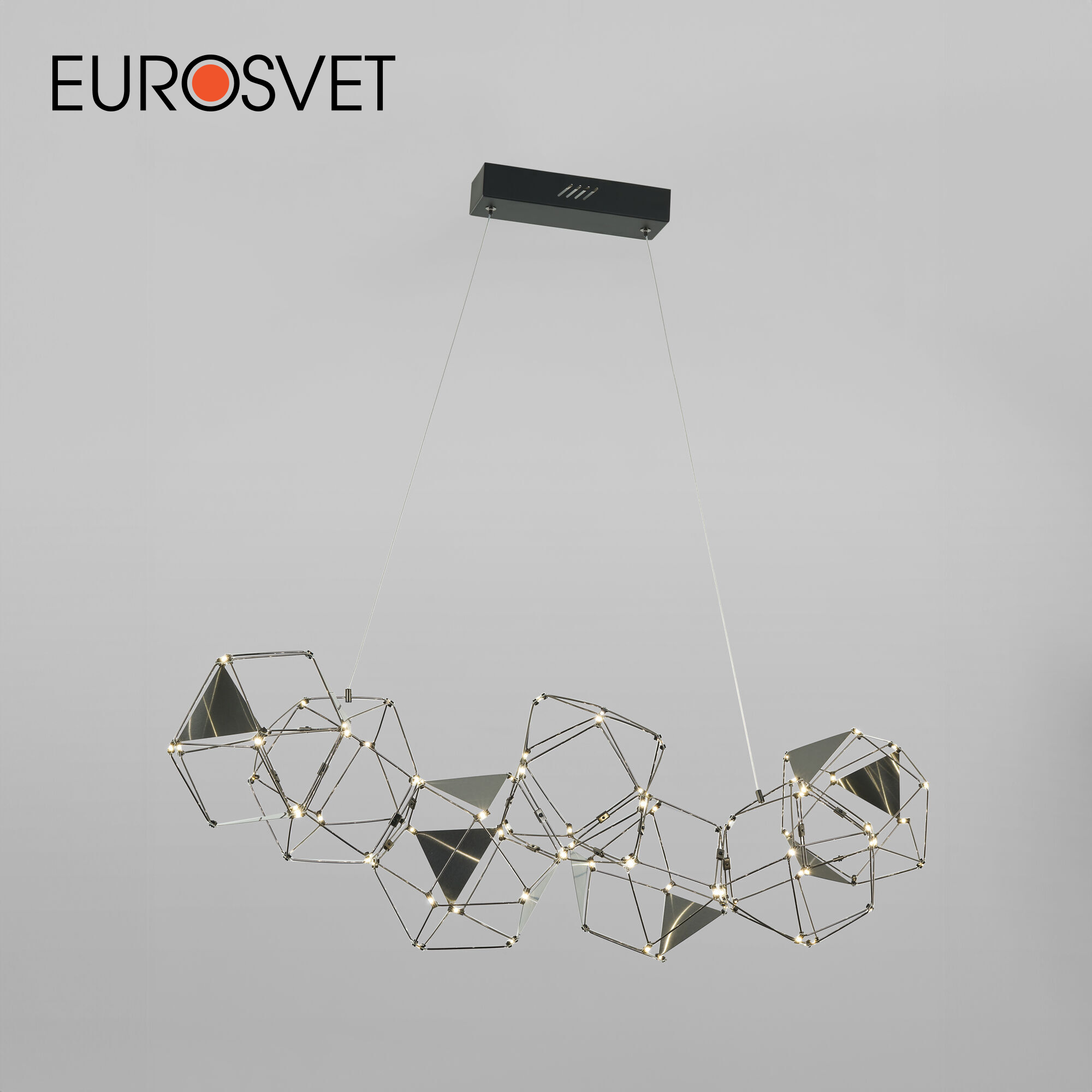 Изображение товара Подвесной светодиодный светильник Eurosvet 90368/7 стиль современный 7 м² черный