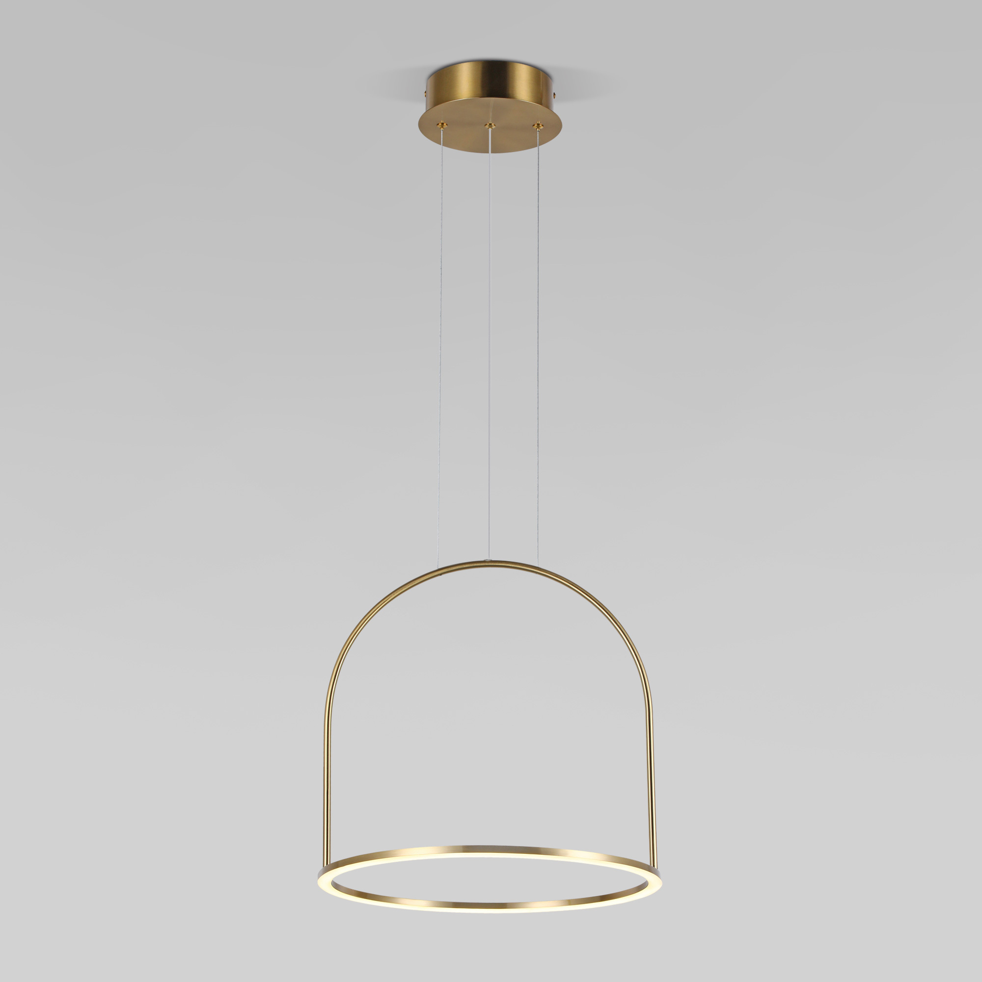 Изображение товара Светильник подвесной светодиодный Eurosvet 90322/1 с пультом управления 5 м² регулируемый белый свет цвет жёлтый/золотой