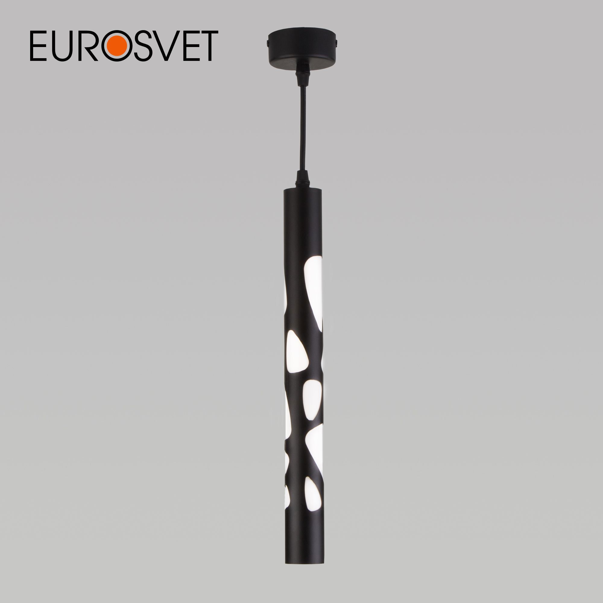 Изображение товара Светильник подвесной светодиодный Eurosvet Dlr037 12w 4200k черный матовый 3 м² нейтральный белый свет цвет черный