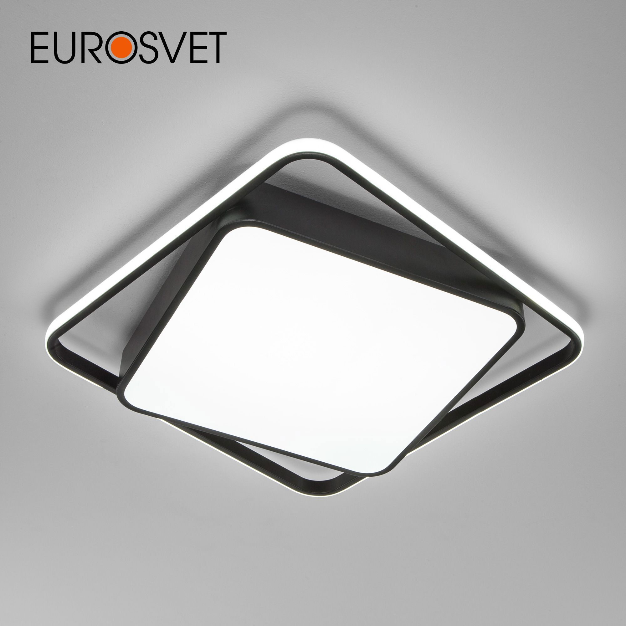 Изображение товара Люстра потолочная светодиодная Eurosvet a057126 с пультом управление 19 м² черная