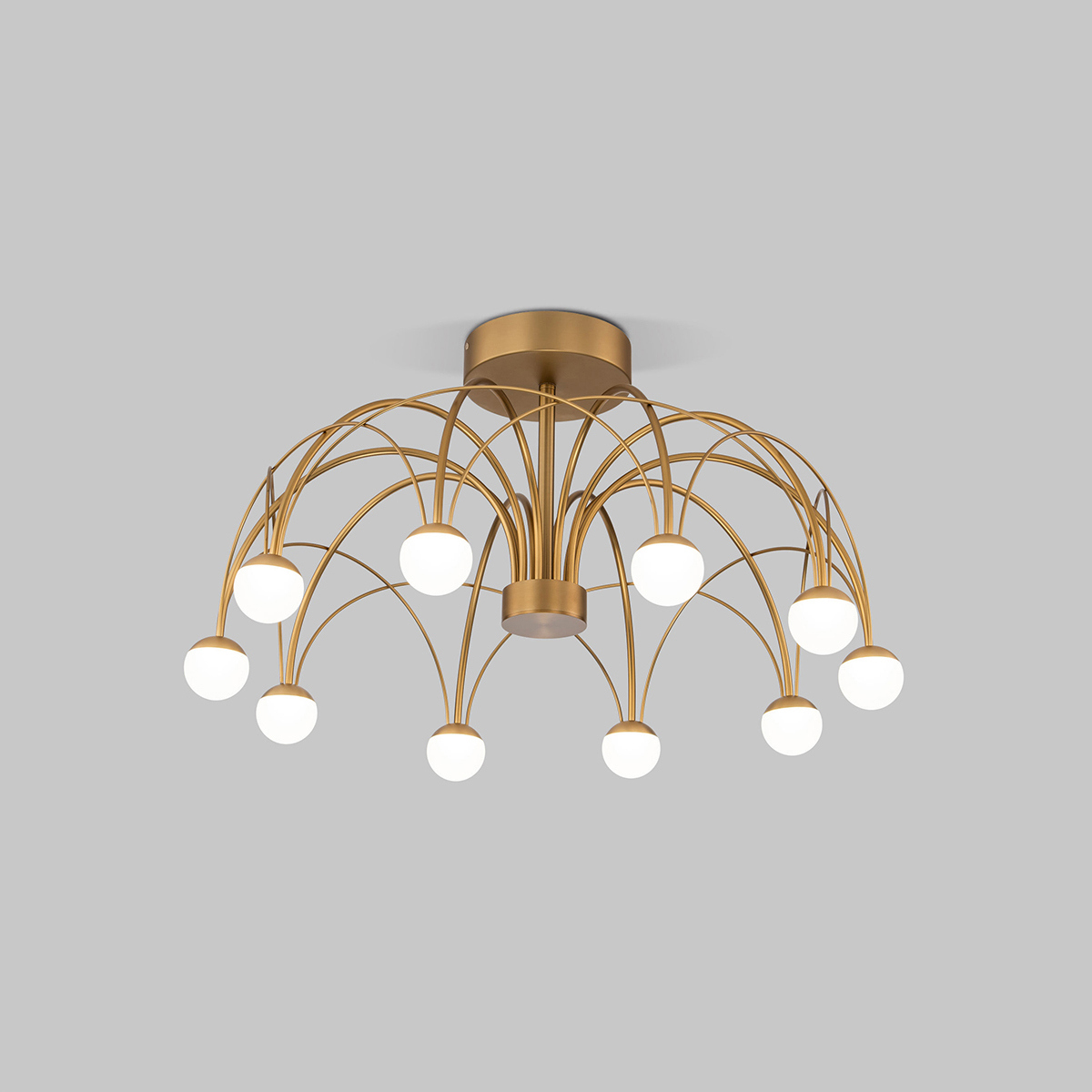 Изображение товара Люстра потолочная светодиодная Eurosvet Ragno 90031/10 нейтральный белый свет золото